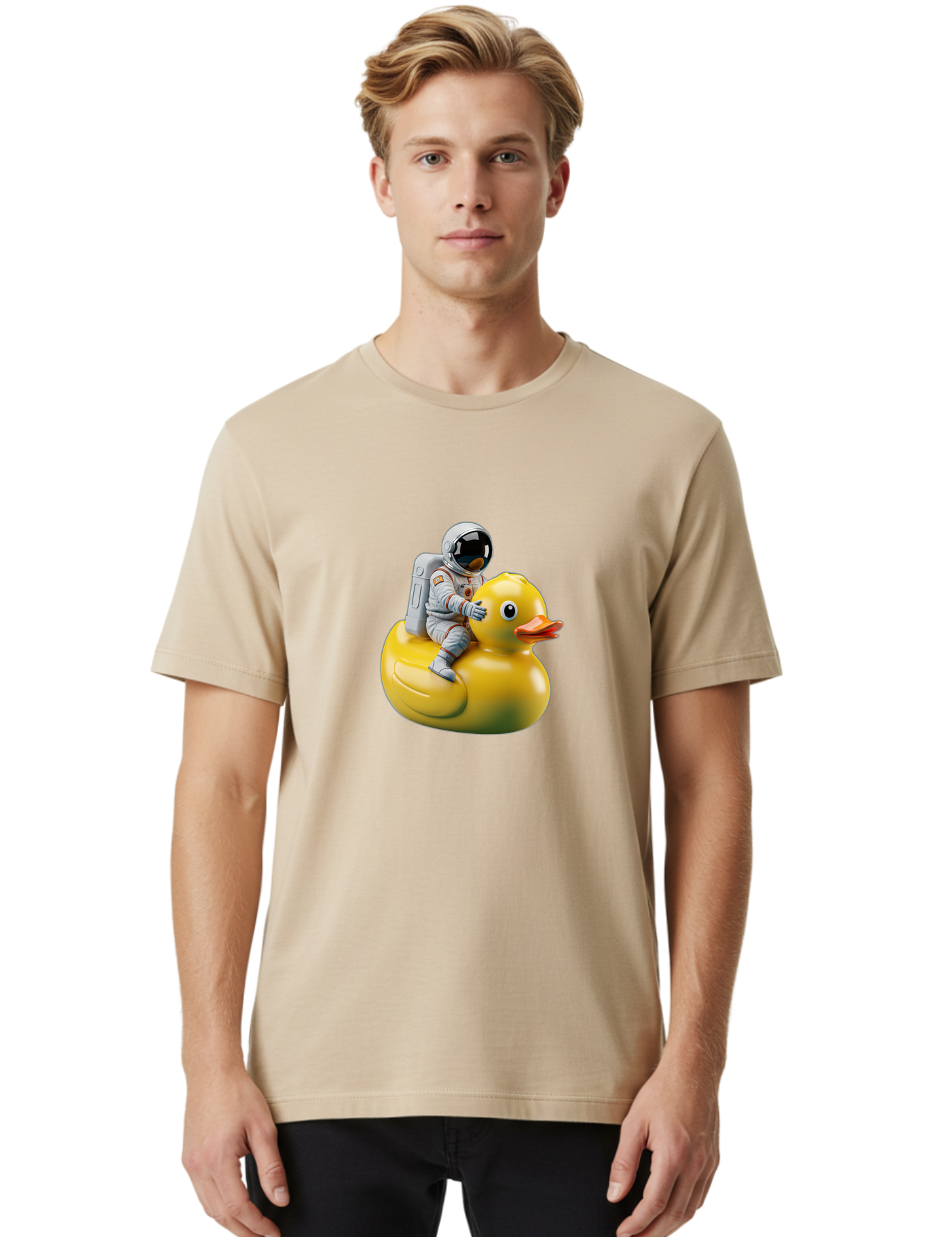 Astronaut-Riding-Rubber-Duck-4 Men'S Graphic Tee, 100% Cotton, Comfortable Casual Summer Wear, Machine Washable, Vintage Camera, Old Camera, Antique Camera, Black Camera, Classic Photography, Photography Equipment, Nostalgic Device, Baj980