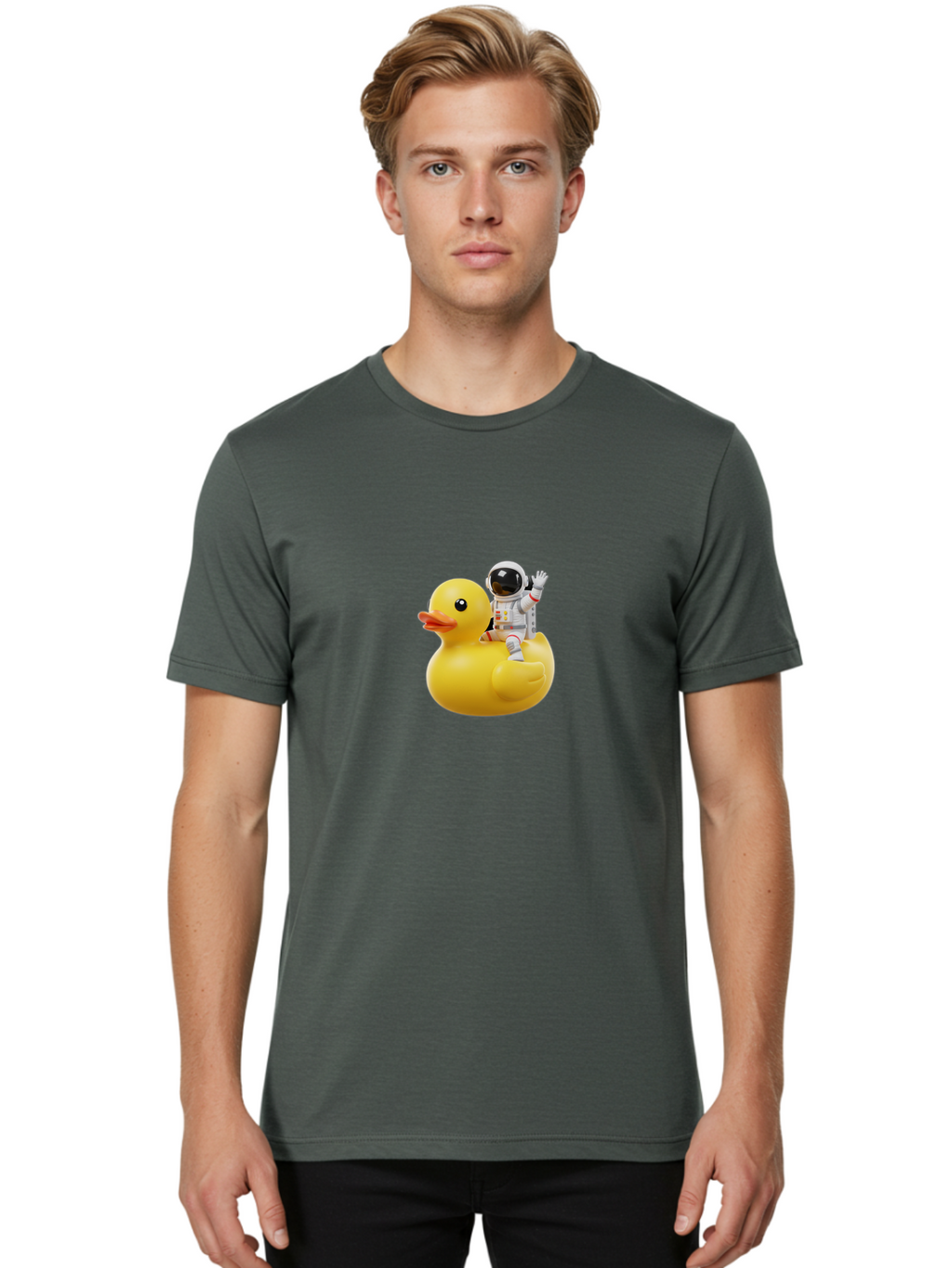 Astronaut-Riding-Rubber-Duck Men'S Graphic Tee, 100% Cotton, Comfortable Casual Summer Wear, Machine Washable, Vintage Camera, Old Camera, Antique Camera, Black Camera, Classic Photography, Photography Equipment, Nostalgic Device, Film Camera, Baj981