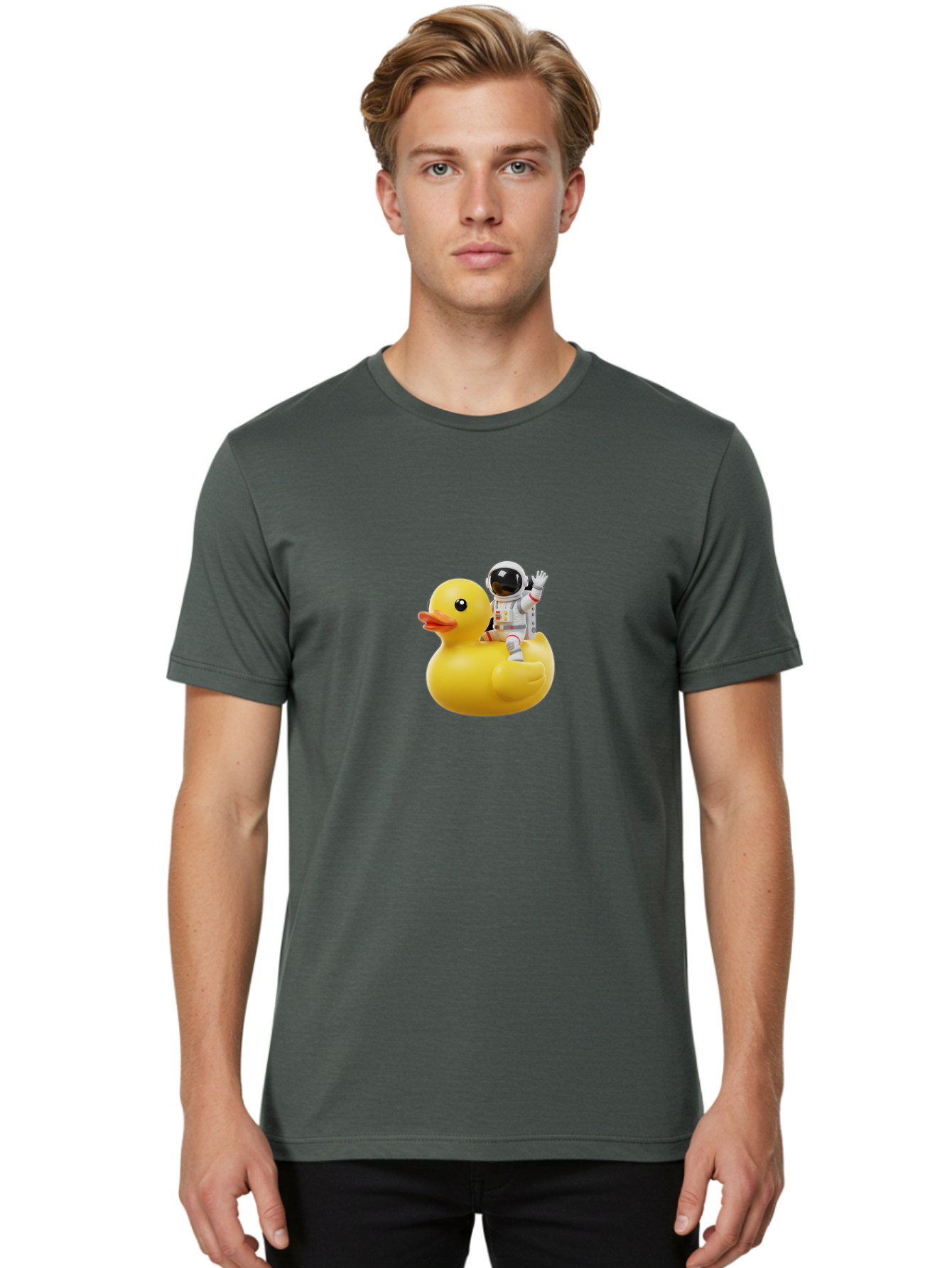 Astronaut-Riding-Rubber-Duck Men'S Graphic Tee, 100% Cotton, Comfortable Casual Summer Wear, Machine Washable, Vintage Camera, Old Camera, Antique Camera, Black Camera, Classic Photography, Photography Equipment, Nostalgic Device, Film Camera, Baj981