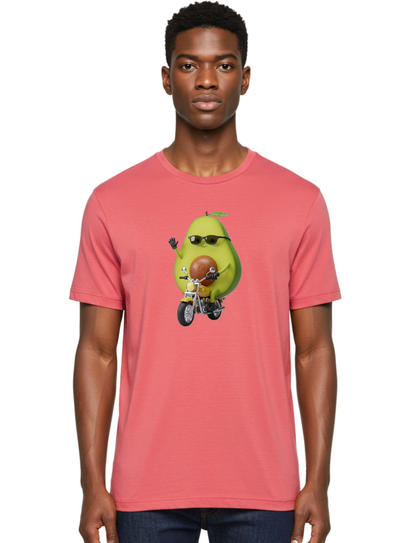 Avocado-Rider-1 Men'S Graphic Tee, 100% Cotton, Comfortable Casual Summer Wear, Machine Washable, Vintage Camera, Old Camera, Antique Camera, Black Camera, Classic Photography, Photography Equipment, Nostalgic Device, Film Camera, Camera Art Baj982