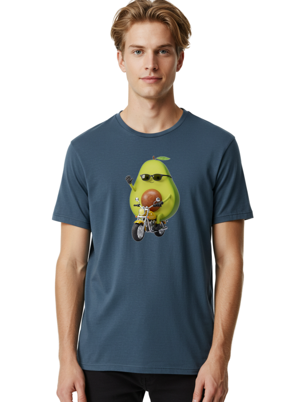 Avocado-Rider-1 Men'S Graphic Tee, 100% Cotton, Comfortable Casual Summer Wear, Machine Washable, Vintage Camera, Old Camera, Antique Camera, Black Camera, Classic Photography, Photography Equipment, Nostalgic Device, Film Camera, Camera Art Baj982