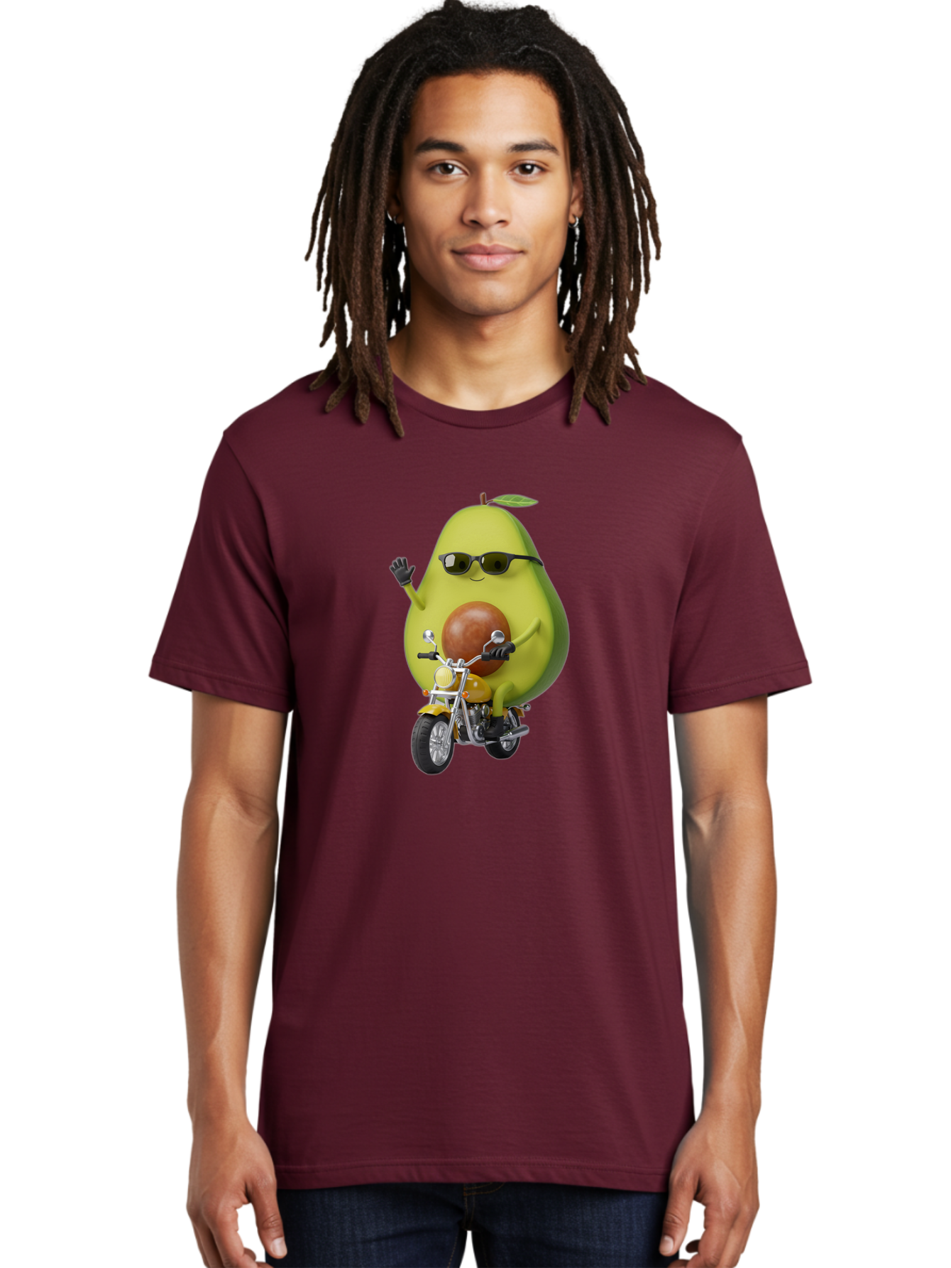 Avocado-Rider-1 Men'S Graphic Tee, 100% Cotton, Comfortable Casual Summer Wear, Machine Washable, Vintage Camera, Old Camera, Antique Camera, Black Camera, Classic Photography, Photography Equipment, Nostalgic Device, Film Camera, Camera Art Baj982