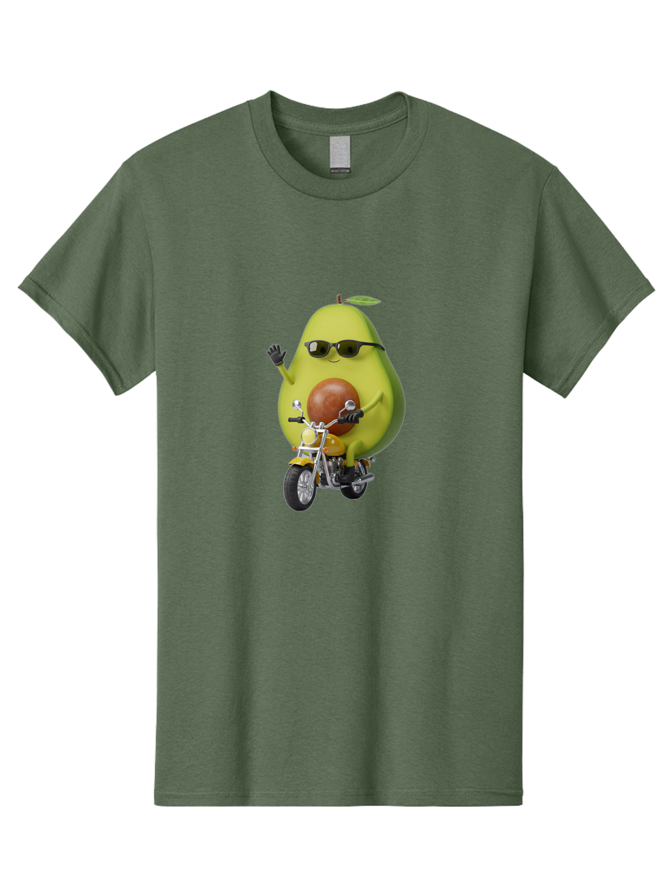 Avocado-Rider-1 Men'S Graphic Tee, 100% Cotton, Comfortable Casual Summer Wear, Machine Washable, Vintage Camera, Old Camera, Antique Camera, Black Camera, Classic Photography, Photography Equipment, Nostalgic Device, Film Camera, Camera Art Baj982
