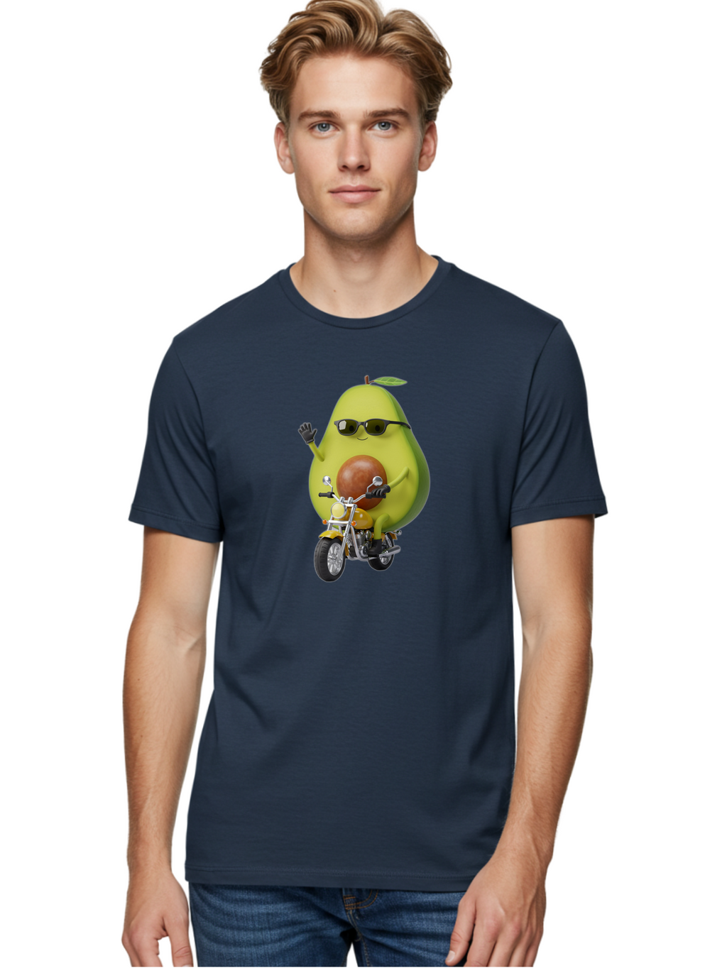 Avocado-Rider-1 Men'S Graphic Tee, 100% Cotton, Comfortable Casual Summer Wear, Machine Washable, Vintage Camera, Old Camera, Antique Camera, Black Camera, Classic Photography, Photography Equipment, Nostalgic Device, Film Camera, Camera Art Baj982