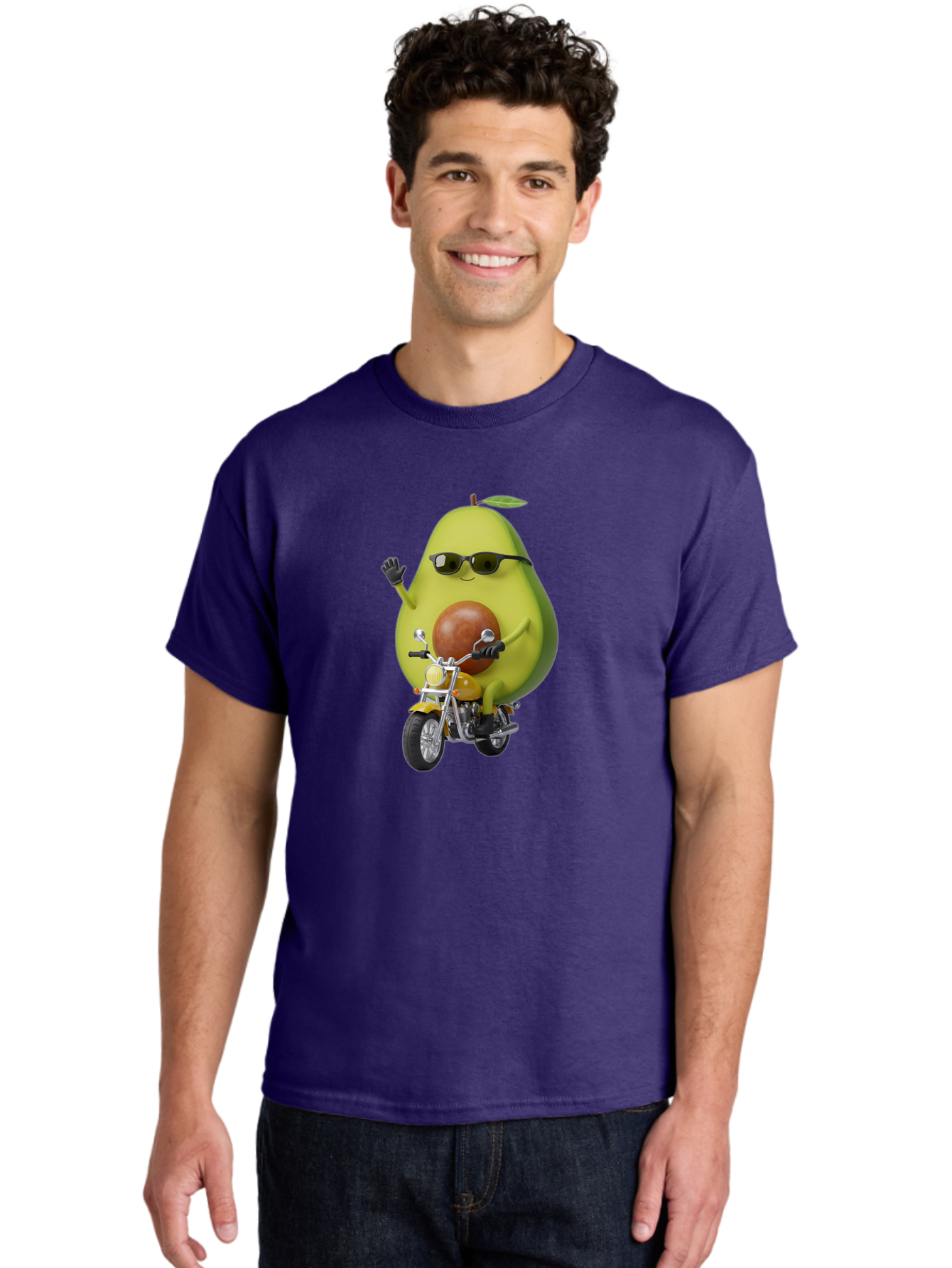Avocado-Rider-1 Men'S Graphic Tee, 100% Cotton, Comfortable Casual Summer Wear, Machine Washable, Vintage Camera, Old Camera, Antique Camera, Black Camera, Classic Photography, Photography Equipment, Nostalgic Device, Film Camera, Camera Art Baj982