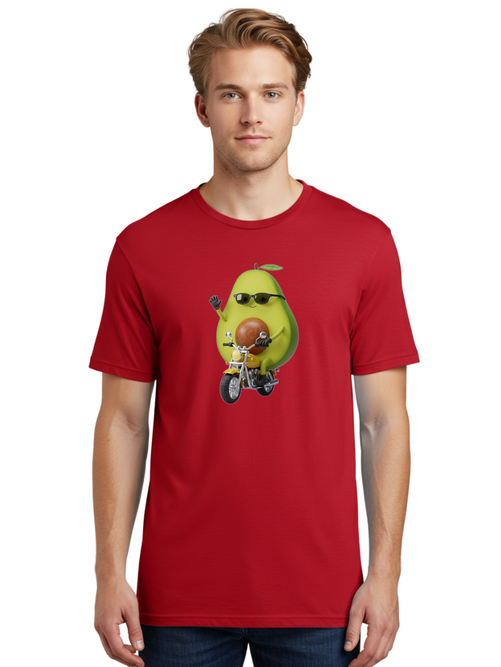 Avocado-Rider-1 Men'S Graphic Tee, 100% Cotton, Comfortable Casual Summer Wear, Machine Washable, Vintage Camera, Old Camera, Antique Camera, Black Camera, Classic Photography, Photography Equipment, Nostalgic Device, Film Camera, Camera Art Baj982