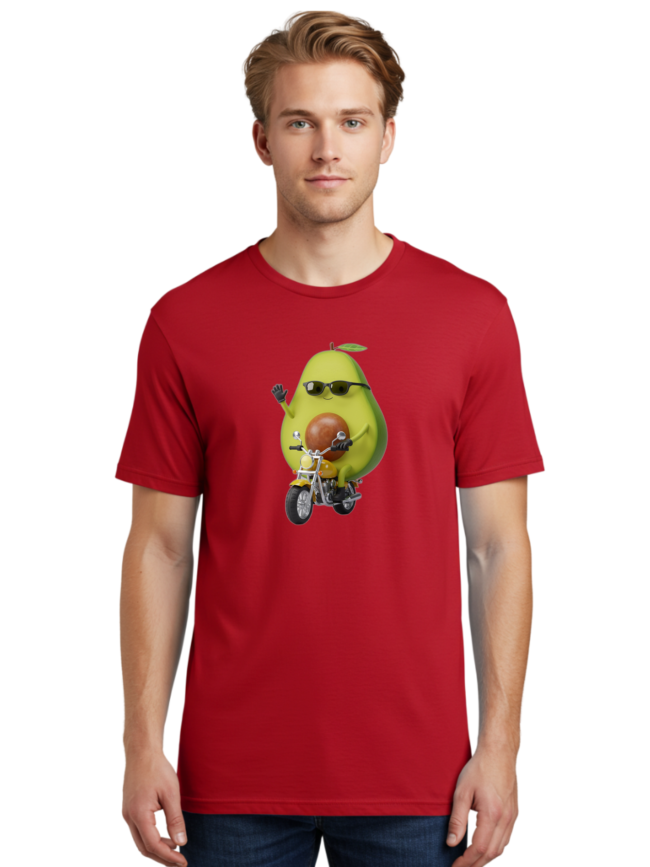 Avocado-Rider-1 Men'S Graphic Tee, 100% Cotton, Comfortable Casual Summer Wear, Machine Washable, Vintage Camera, Old Camera, Antique Camera, Black Camera, Classic Photography, Photography Equipment, Nostalgic Device, Film Camera, Camera Art Baj982
