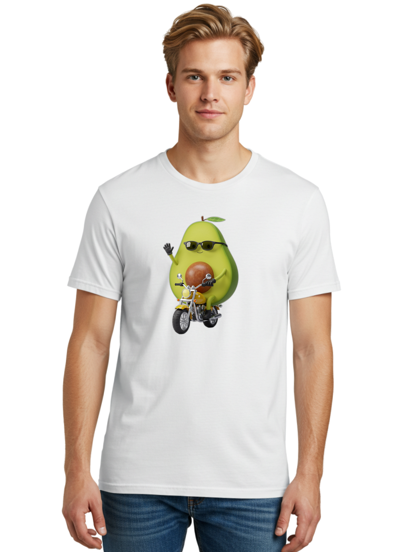 Avocado-Rider-1 Men'S Graphic Tee, 100% Cotton, Comfortable Casual Summer Wear, Machine Washable, Vintage Camera, Old Camera, Antique Camera, Black Camera, Classic Photography, Photography Equipment, Nostalgic Device, Film Camera, Camera Art Baj982