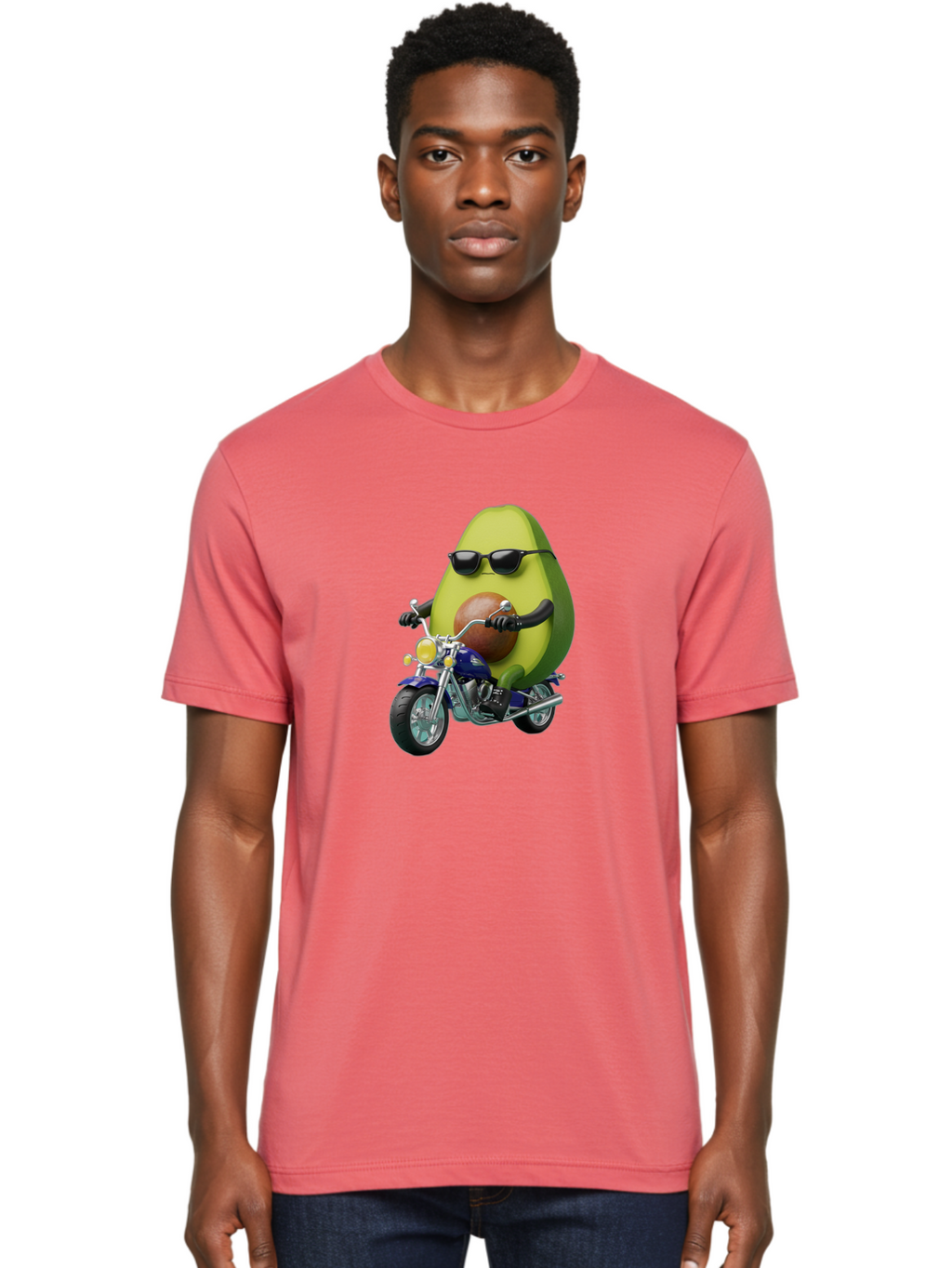 Avocado-Riding-Motorcycle Men'S Graphic Tee, 100% Cotton, Comfortable Casual Summer Wear, Machine Washable, Vintage Camera, Old Camera, Antique Camera, Black Camera, Classic Photography, Photography Equipment, Nostalgic Device, Film Camera, Baj984