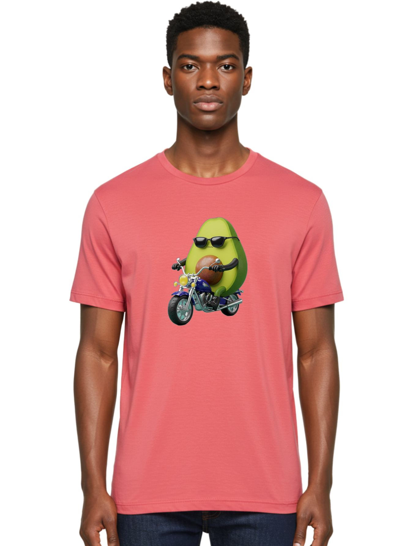 Avocado-Riding-Motorcycle Men'S Graphic Tee, 100% Cotton, Comfortable Casual Summer Wear, Machine Washable, Vintage Camera, Old Camera, Antique Camera, Black Camera, Classic Photography, Photography Equipment, Nostalgic Device, Film Camera, Baj984