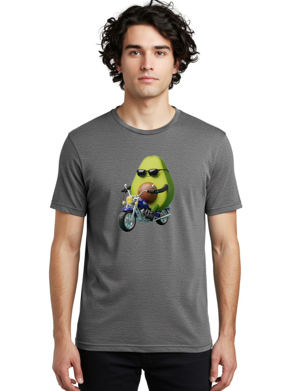 Avocado-Riding-Motorcycle Men'S Graphic Tee, 100% Cotton, Comfortable Casual Summer Wear, Machine Washable, Vintage Camera, Old Camera, Antique Camera, Black Camera, Classic Photography, Photography Equipment, Nostalgic Device, Film Camera, Baj984