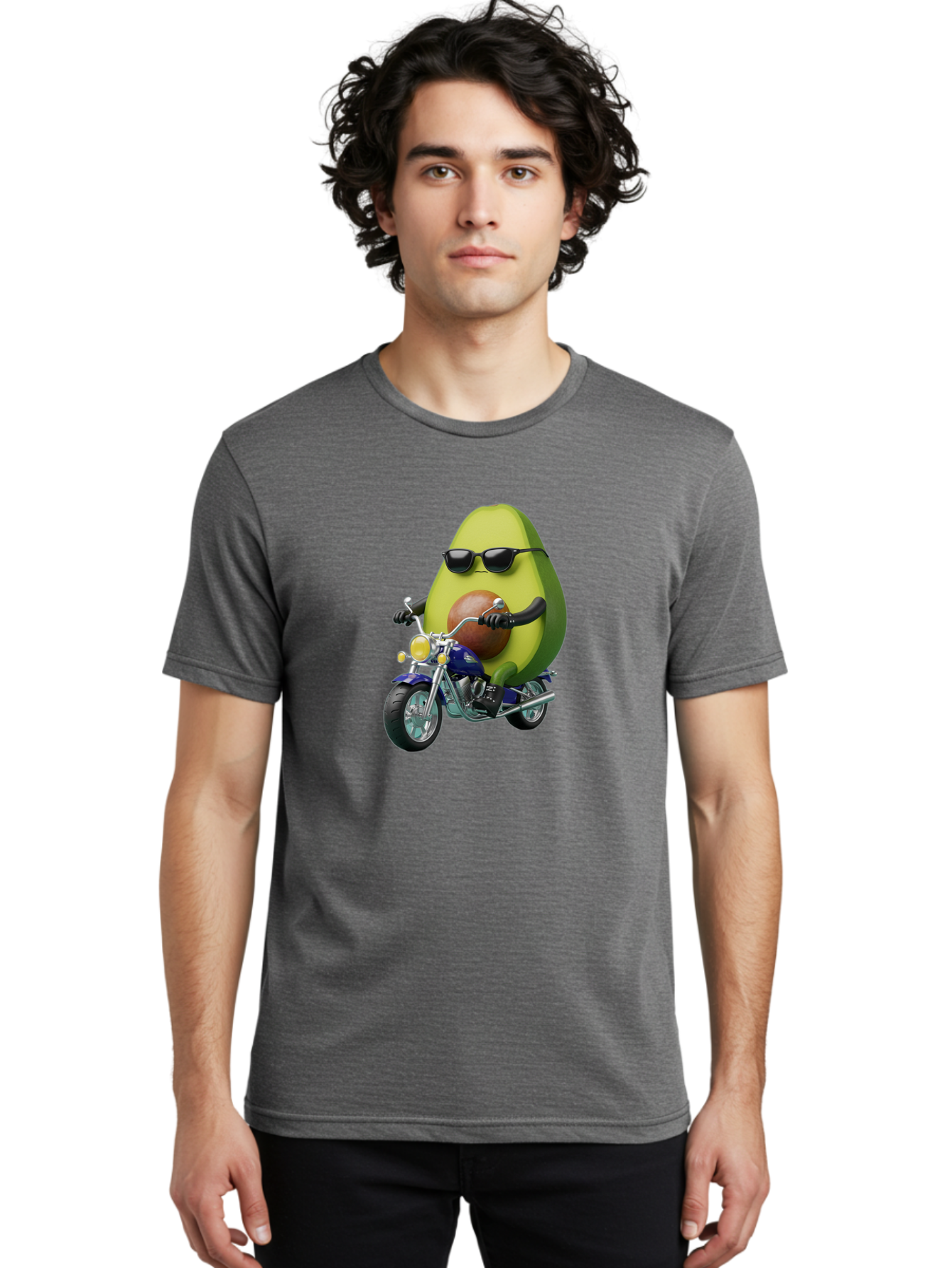 Avocado-Riding-Motorcycle Men'S Graphic Tee, 100% Cotton, Comfortable Casual Summer Wear, Machine Washable, Vintage Camera, Old Camera, Antique Camera, Black Camera, Classic Photography, Photography Equipment, Nostalgic Device, Film Camera, Baj984