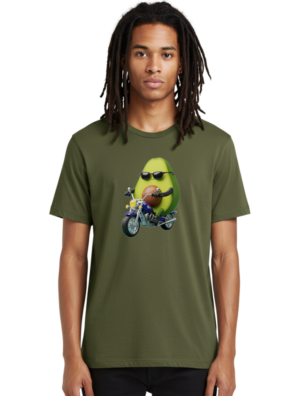 Avocado-Riding-Motorcycle Men'S Graphic Tee, 100% Cotton, Comfortable Casual Summer Wear, Machine Washable, Vintage Camera, Old Camera, Antique Camera, Black Camera, Classic Photography, Photography Equipment, Nostalgic Device, Film Camera, Baj984