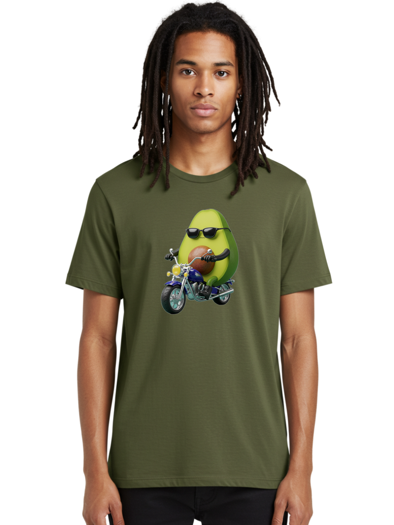 Avocado-Riding-Motorcycle Men'S Graphic Tee, 100% Cotton, Comfortable Casual Summer Wear, Machine Washable, Vintage Camera, Old Camera, Antique Camera, Black Camera, Classic Photography, Photography Equipment, Nostalgic Device, Film Camera, Baj984