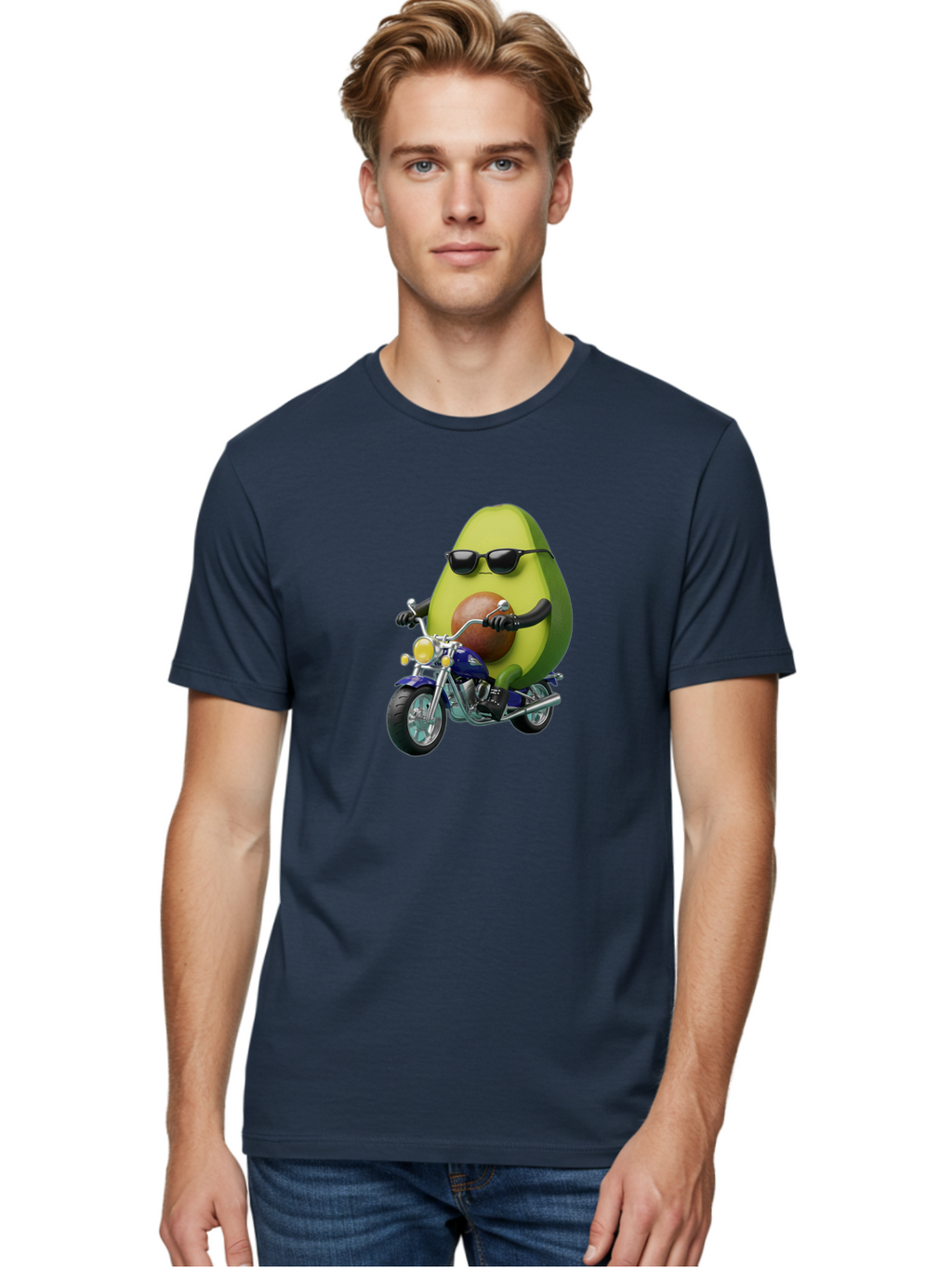 Avocado-Riding-Motorcycle Men'S Graphic Tee, 100% Cotton, Comfortable Casual Summer Wear, Machine Washable, Vintage Camera, Old Camera, Antique Camera, Black Camera, Classic Photography, Photography Equipment, Nostalgic Device, Film Camera, Baj984