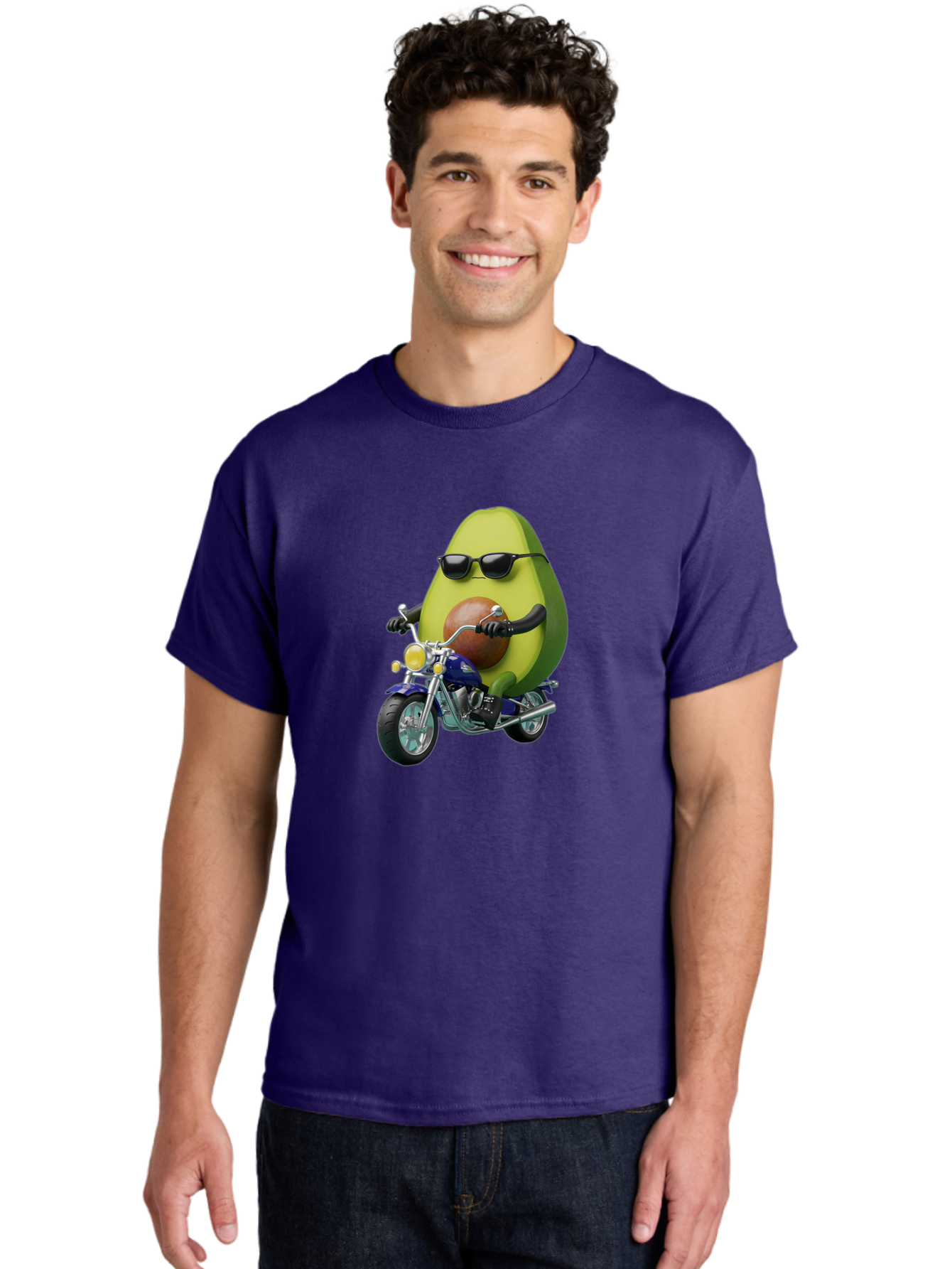 Avocado-Riding-Motorcycle Men'S Graphic Tee, 100% Cotton, Comfortable Casual Summer Wear, Machine Washable, Vintage Camera, Old Camera, Antique Camera, Black Camera, Classic Photography, Photography Equipment, Nostalgic Device, Film Camera, Baj984