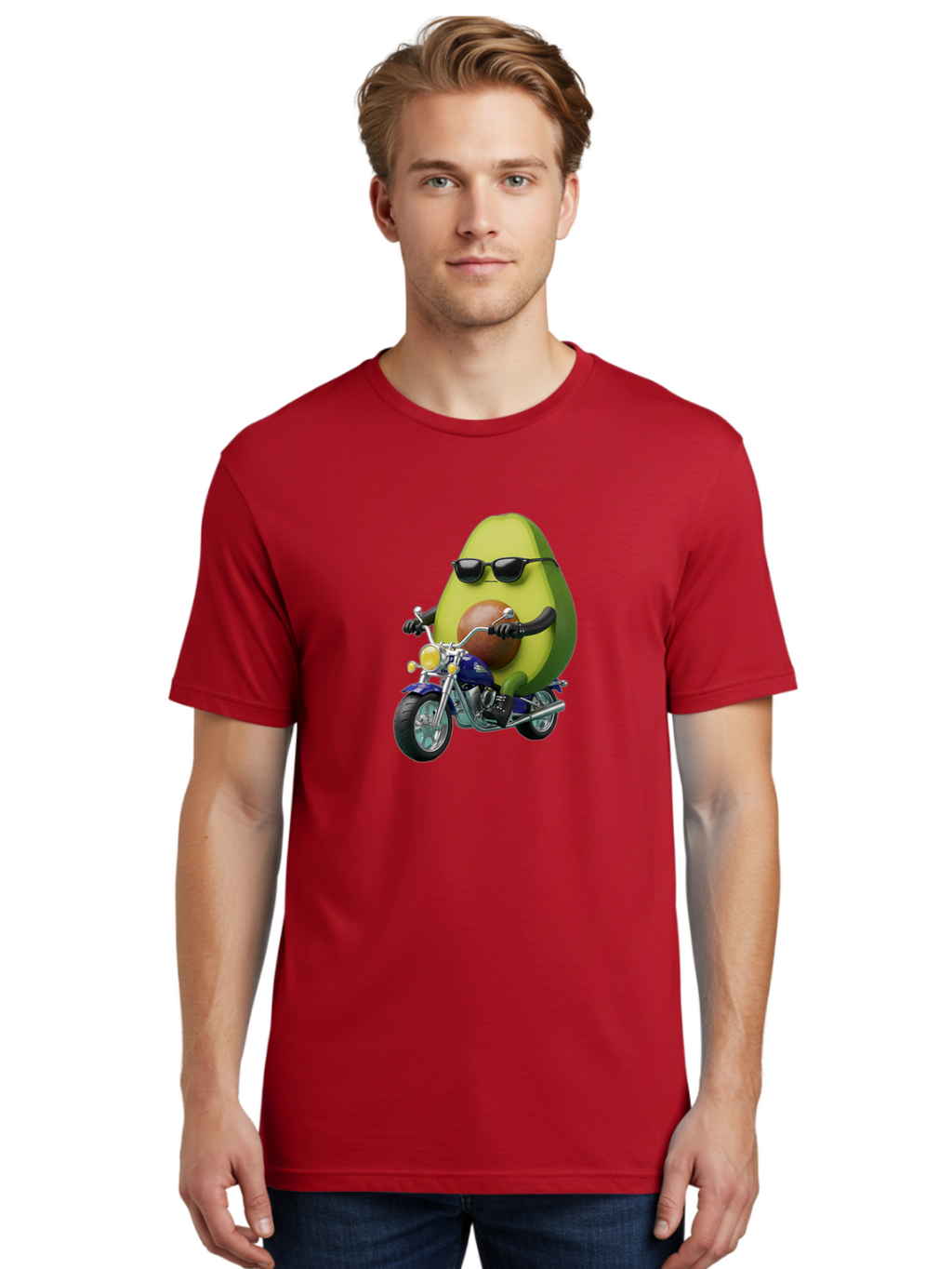 Avocado-Riding-Motorcycle Men'S Graphic Tee, 100% Cotton, Comfortable Casual Summer Wear, Machine Washable, Vintage Camera, Old Camera, Antique Camera, Black Camera, Classic Photography, Photography Equipment, Nostalgic Device, Film Camera, Baj984