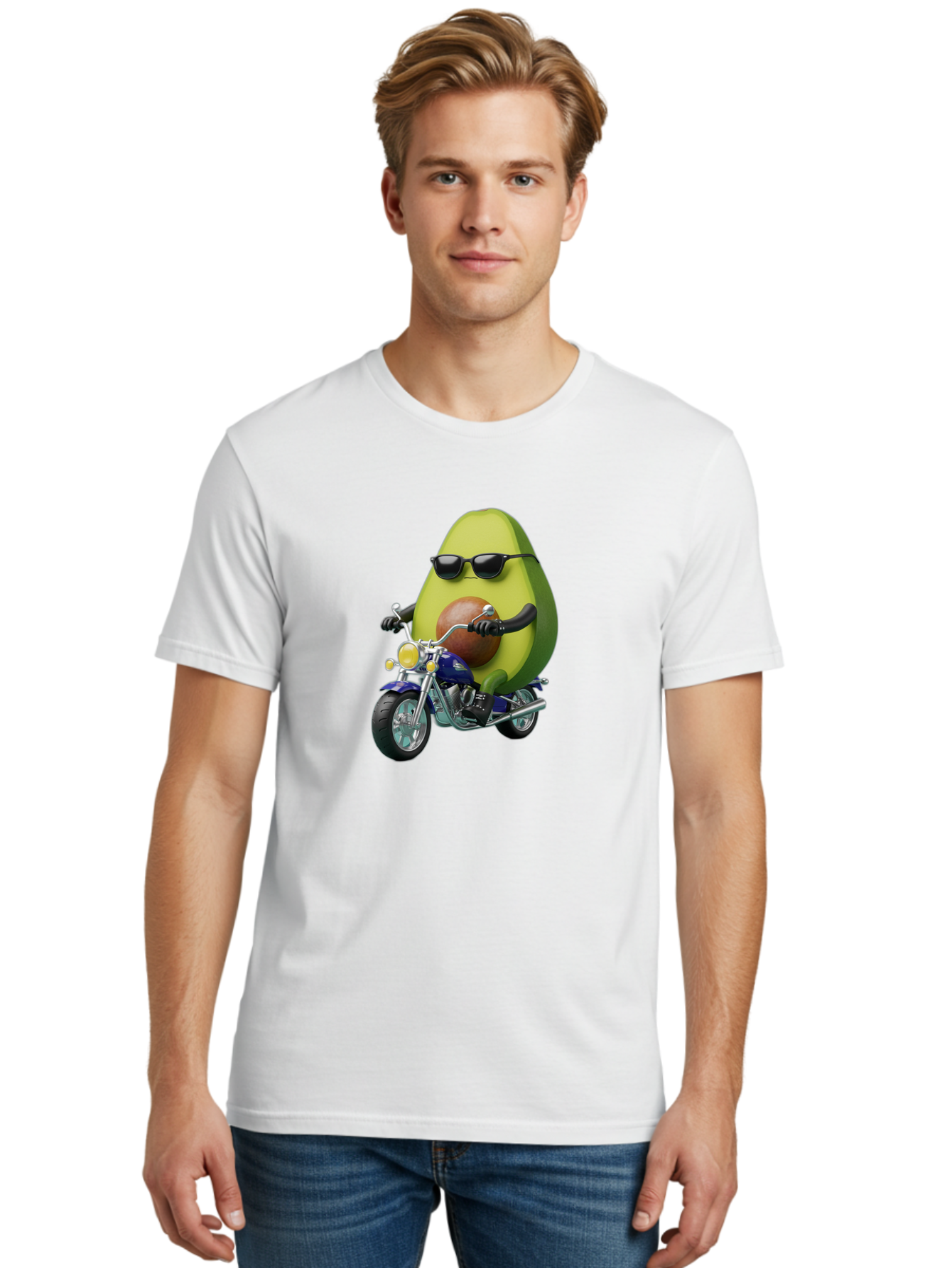 Avocado-Riding-Motorcycle Men'S Graphic Tee, 100% Cotton, Comfortable Casual Summer Wear, Machine Washable, Vintage Camera, Old Camera, Antique Camera, Black Camera, Classic Photography, Photography Equipment, Nostalgic Device, Film Camera, Baj984