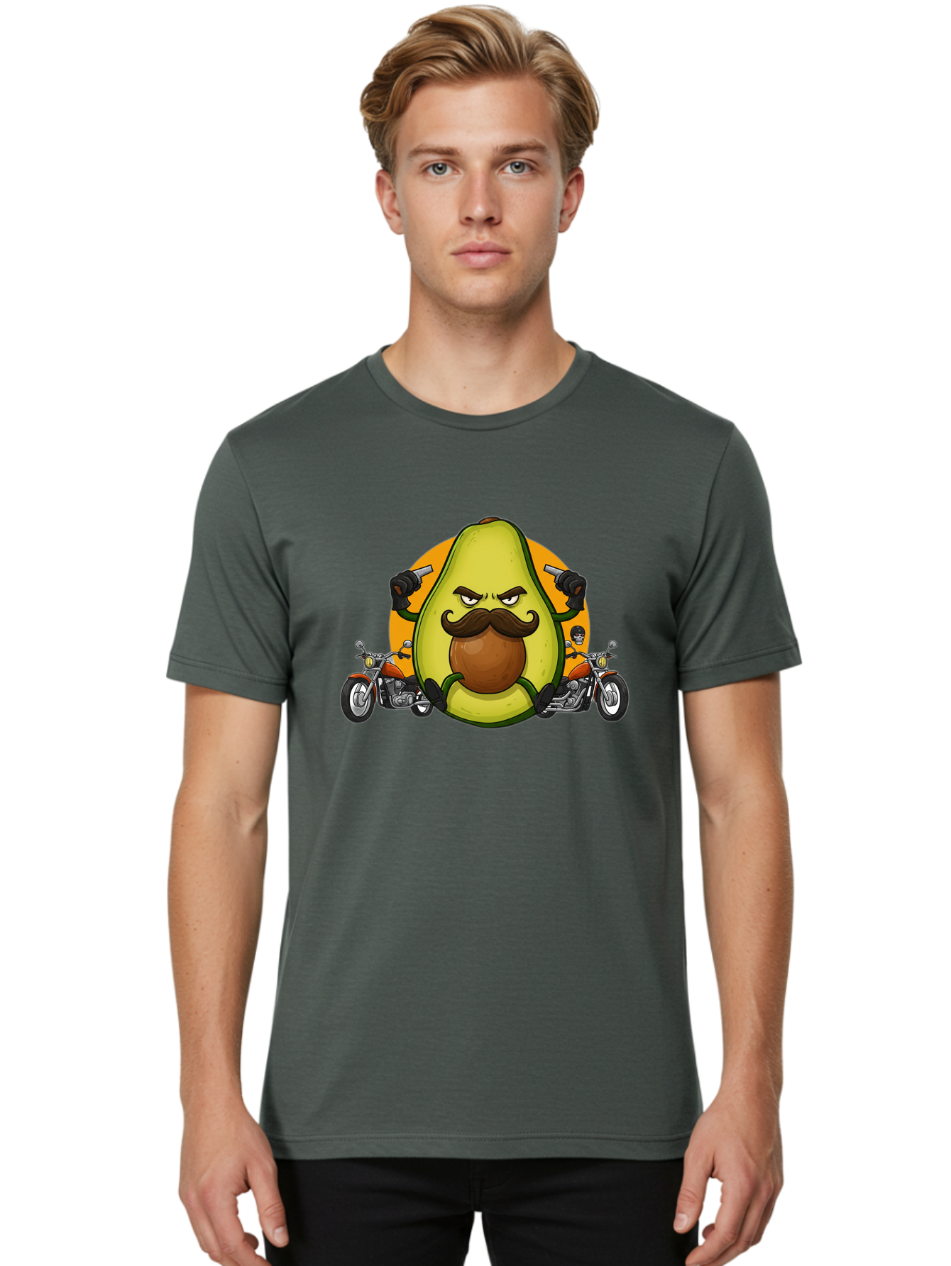 Avocado-With-Mustache Men'S Graphic Tee, 100% Cotton, Comfortable Casual Summer Wear, Machine Washable, Vintage Camera, Old Camera, Antique Camera, Black Camera, Classic Photography, Photography Equipment, Nostalgic Device, Film Camera, Baj985