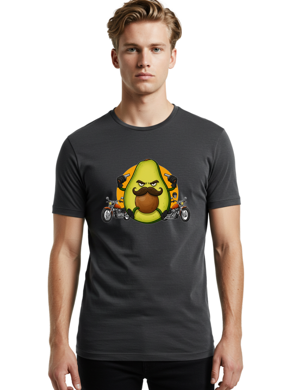 Avocado-With-Mustache Men'S Graphic Tee, 100% Cotton, Comfortable Casual Summer Wear, Machine Washable, Vintage Camera, Old Camera, Antique Camera, Black Camera, Classic Photography, Photography Equipment, Nostalgic Device, Film Camera, Baj985