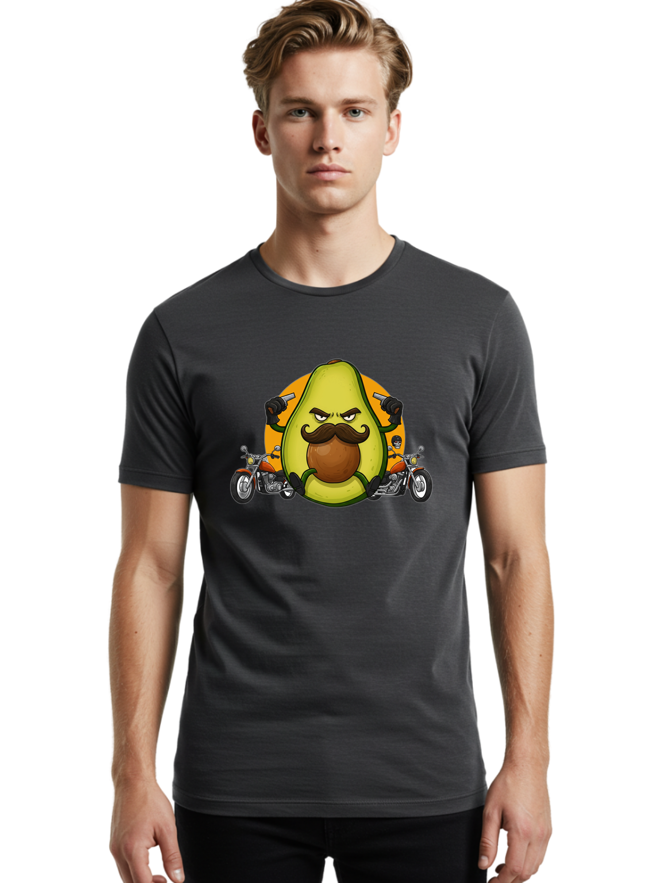 Avocado-With-Mustache Men'S Graphic Tee, 100% Cotton, Comfortable Casual Summer Wear, Machine Washable, Vintage Camera, Old Camera, Antique Camera, Black Camera, Classic Photography, Photography Equipment, Nostalgic Device, Film Camera, Baj985