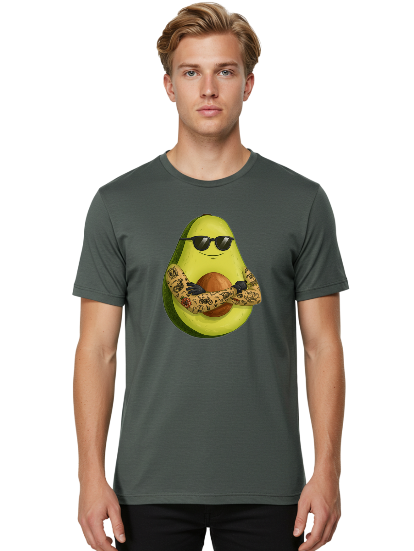Avocado Men'S Graphic Tee, 100% Cotton, Comfortable Casual Summer Wear, Machine Washable, Vintage Camera, Old Camera, Antique Camera, Black Camera, Classic Photography, Photography Equipment, Nostalgic Device, Film Camera, Camera Art Baj986