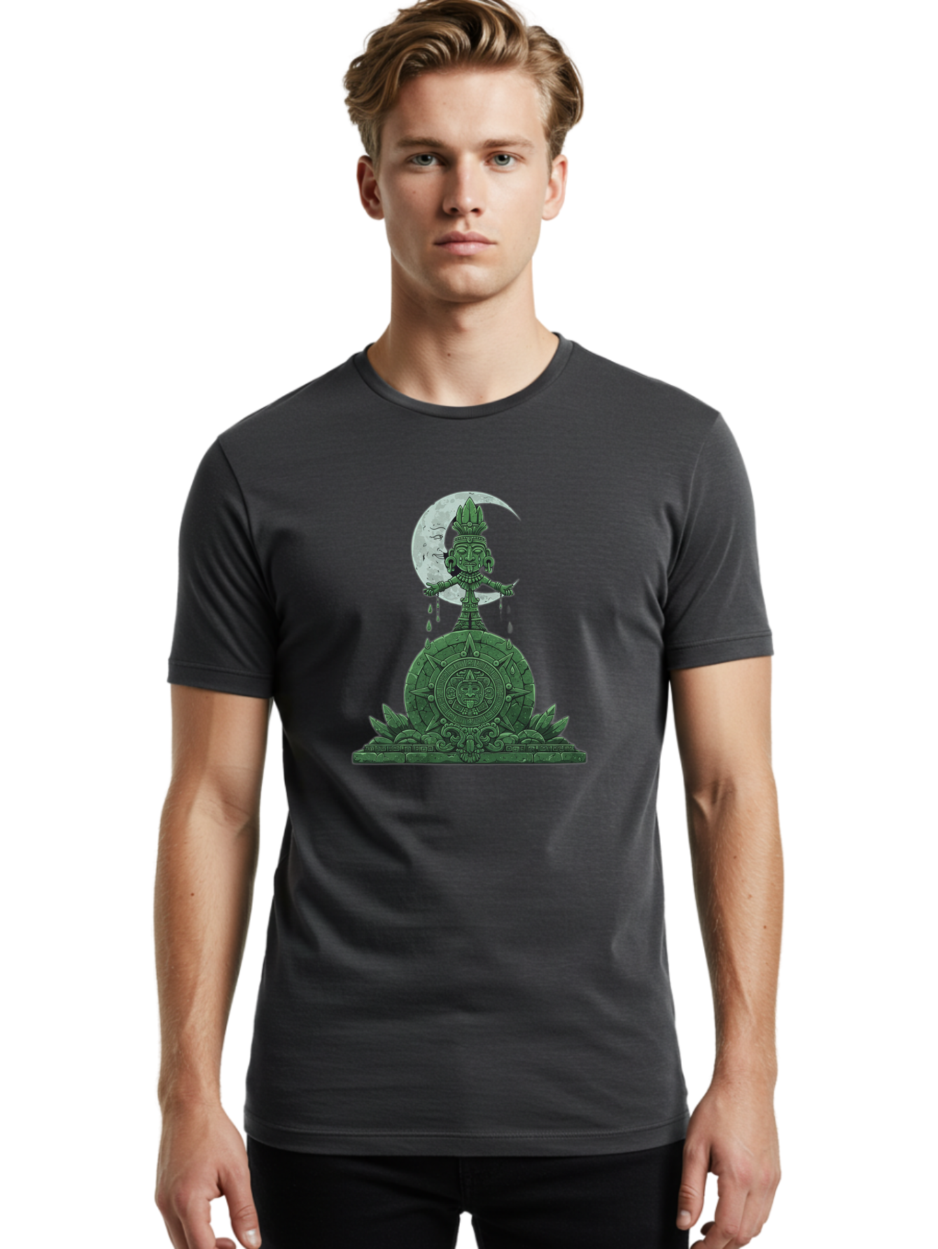 Aztec-Calendar-Statue Men'S Graphic Tee, 100% Cotton, Comfortable Casual Summer Wear, Machine Washable, Vintage Camera, Old Camera, Antique Camera, Black Camera, Classic Photography, Photography Equipment, Nostalgic Device, Film Camera, Baj988