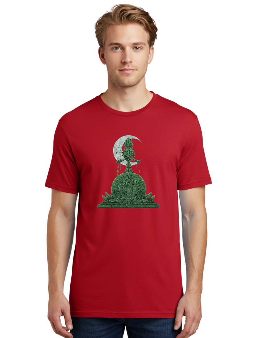 Aztec-Calendar-Statue Men'S Graphic Tee, 100% Cotton, Comfortable Casual Summer Wear, Machine Washable, Vintage Camera, Old Camera, Antique Camera, Black Camera, Classic Photography, Photography Equipment, Nostalgic Device, Film Camera, Baj988