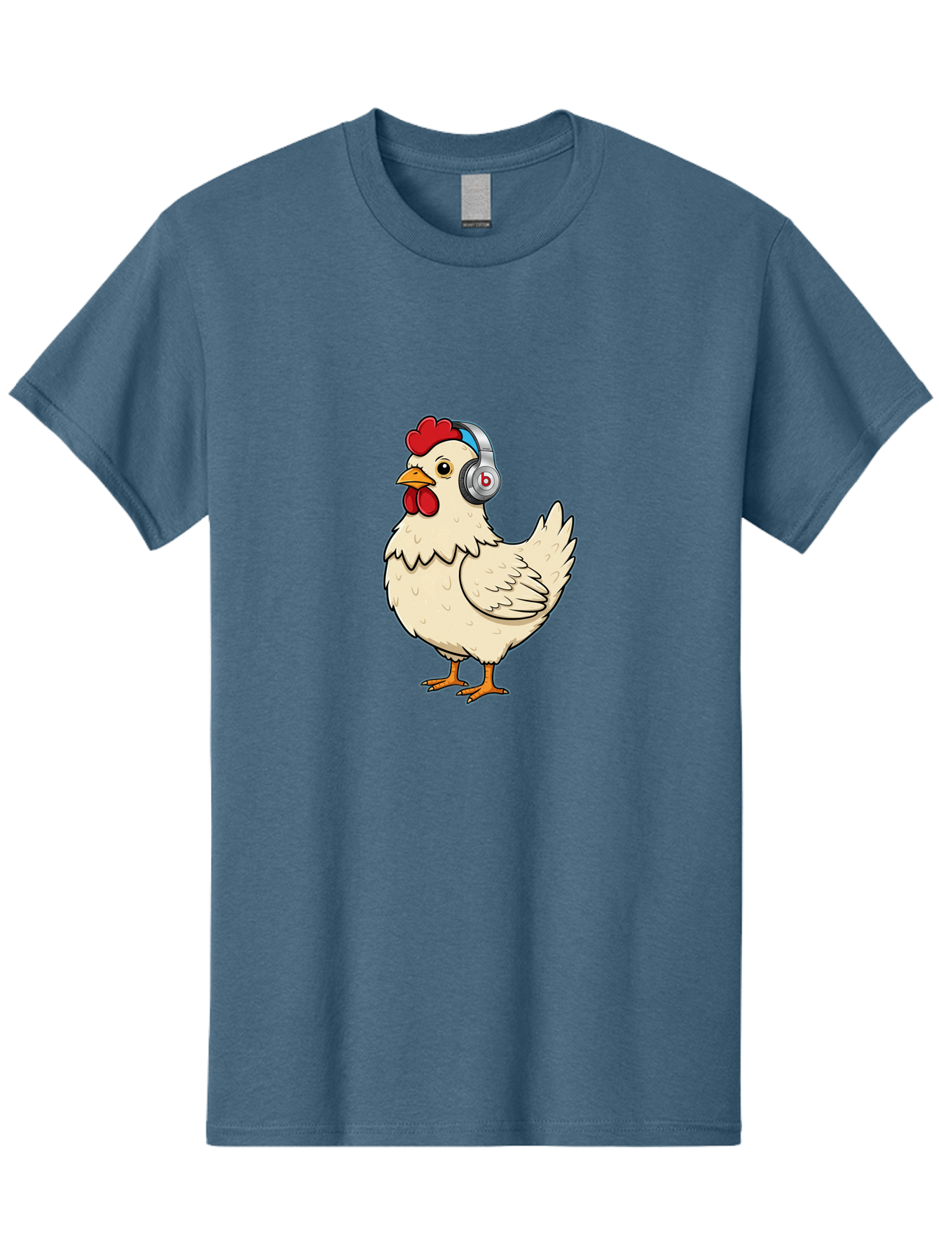 B-Headphones-Chicken Men'S Graphic Tee, 100% Cotton, Comfortable Casual Summer Wear, Machine Washable, Vintage Camera, Old Camera, Antique Camera, Black Camera, Classic Photography, Photography Equipment, Nostalgic Device, Film Camera, Baj990