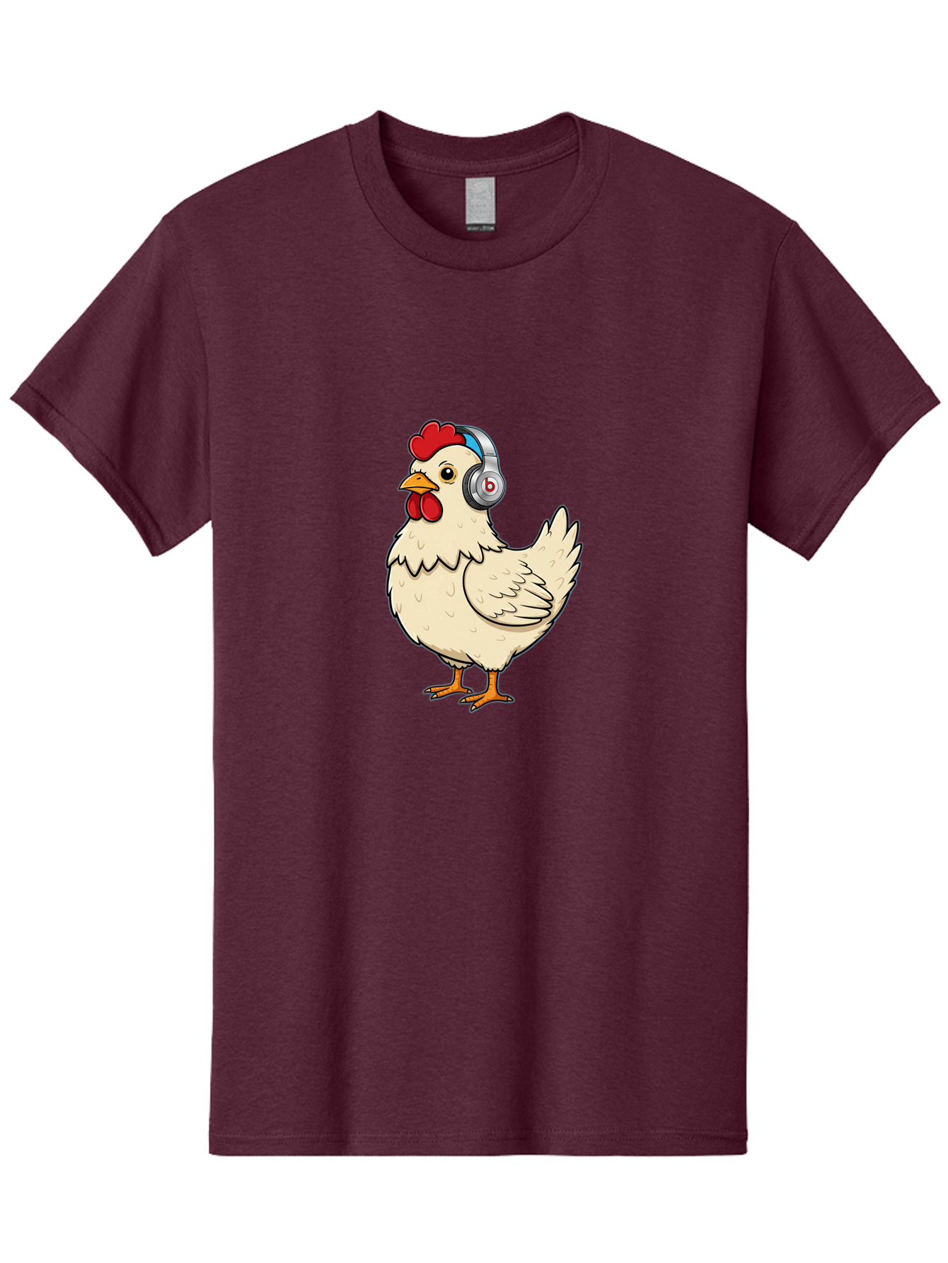 B-Headphones-Chicken Men'S Graphic Tee, 100% Cotton, Comfortable Casual Summer Wear, Machine Washable, Vintage Camera, Old Camera, Antique Camera, Black Camera, Classic Photography, Photography Equipment, Nostalgic Device, Film Camera, Baj990