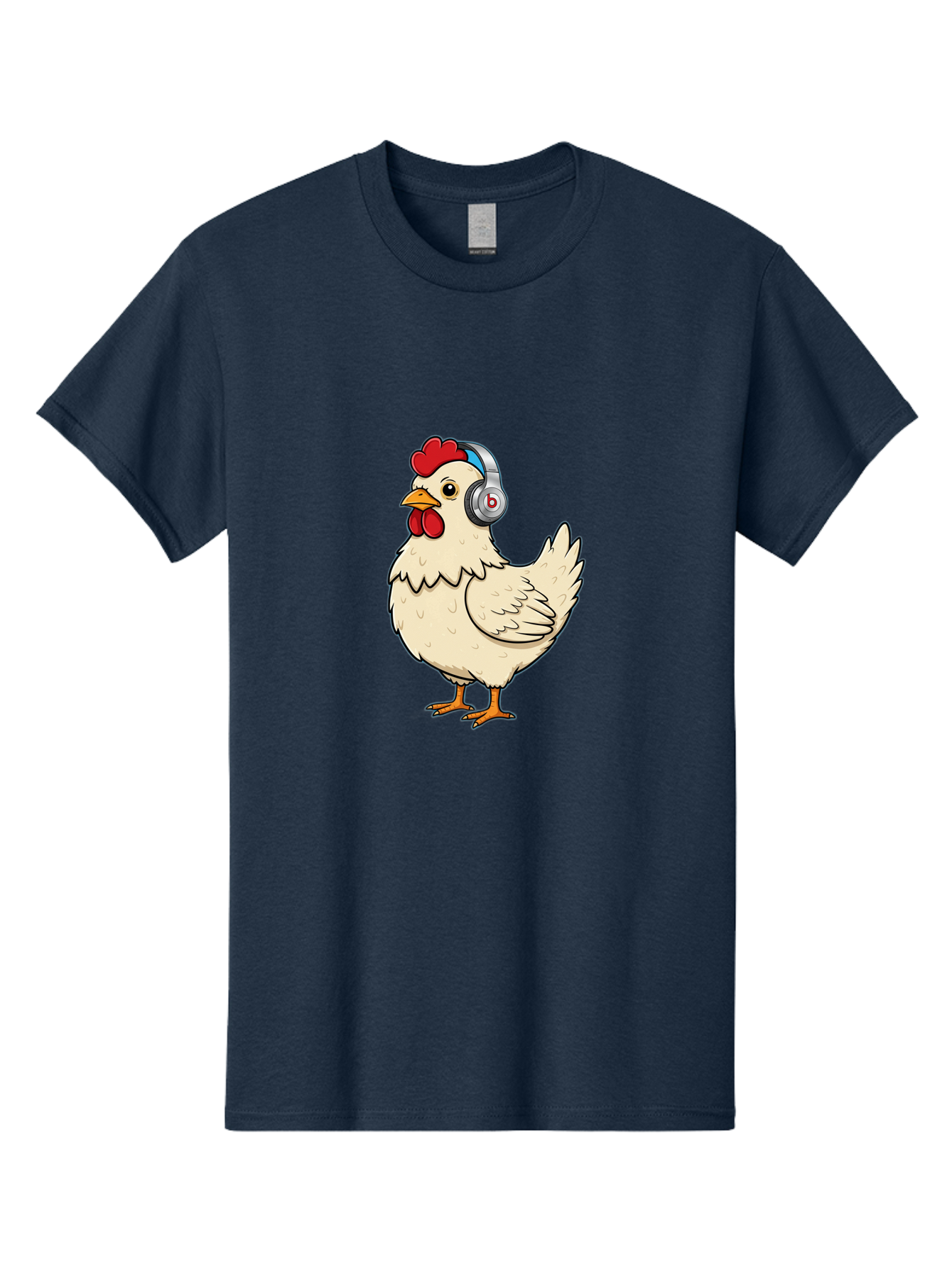 B-Headphones-Chicken Men'S Graphic Tee, 100% Cotton, Comfortable Casual Summer Wear, Machine Washable, Vintage Camera, Old Camera, Antique Camera, Black Camera, Classic Photography, Photography Equipment, Nostalgic Device, Film Camera, Baj990