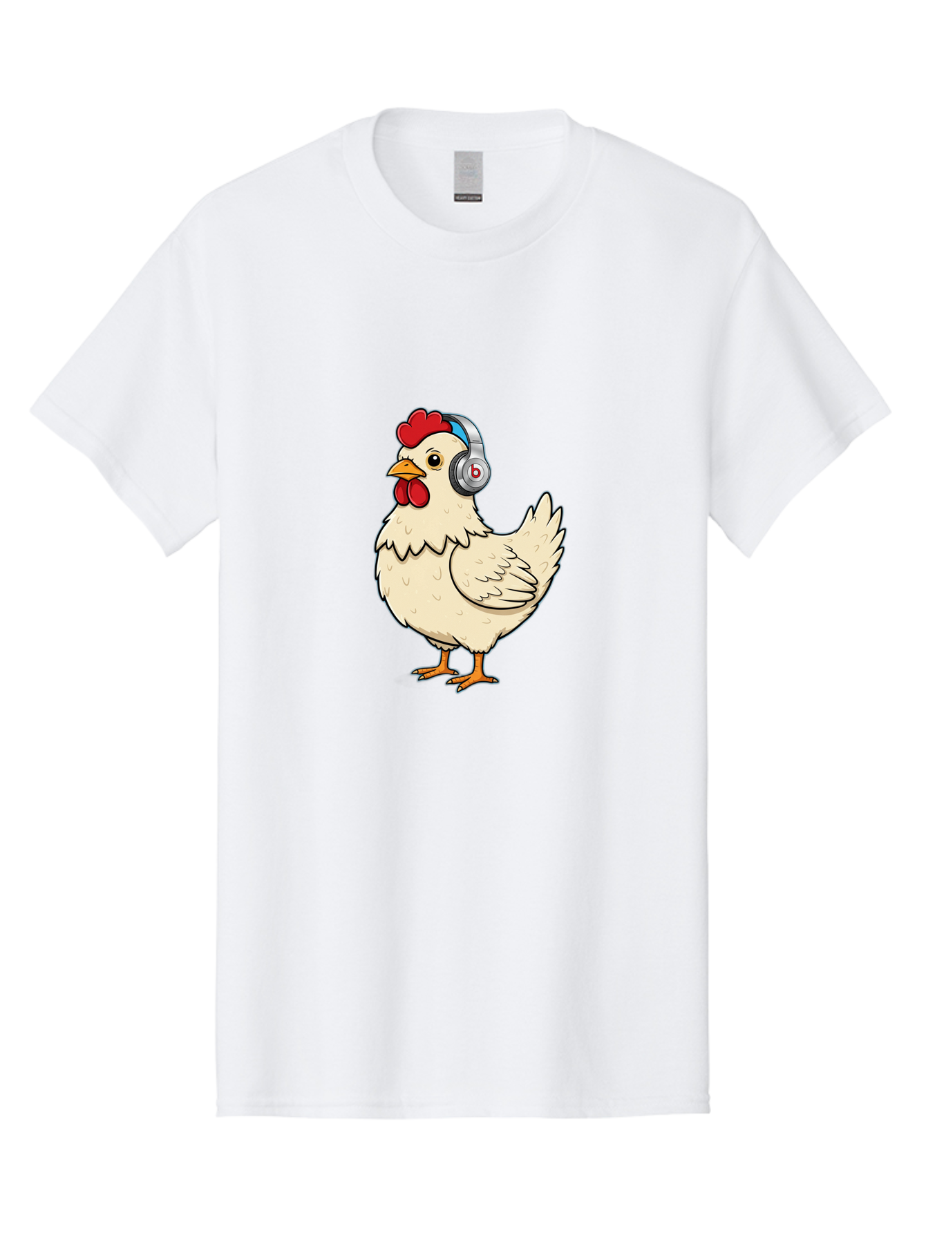 B-Headphones-Chicken Men'S Graphic Tee, 100% Cotton, Comfortable Casual Summer Wear, Machine Washable, Vintage Camera, Old Camera, Antique Camera, Black Camera, Classic Photography, Photography Equipment, Nostalgic Device, Film Camera, Baj990