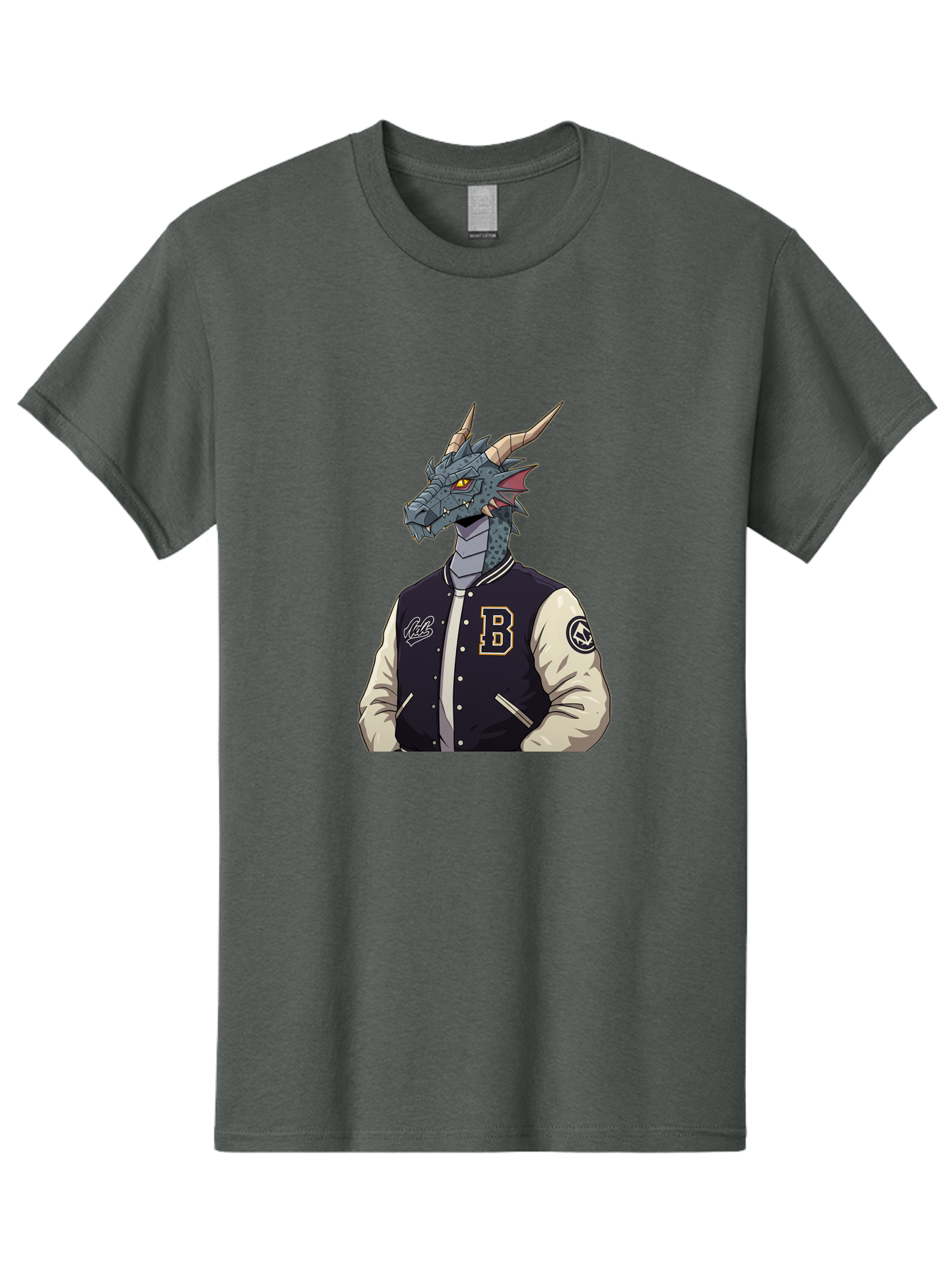 B-Letter-Jacket-Dragon Men'S Graphic Tee, 100% Cotton, Comfortable Casual Summer Wear, Machine Washable, Vintage Camera, Old Camera, Antique Camera, Black Camera, Classic Photography, Photography Equipment, Nostalgic Device, Film Camera, Baj992