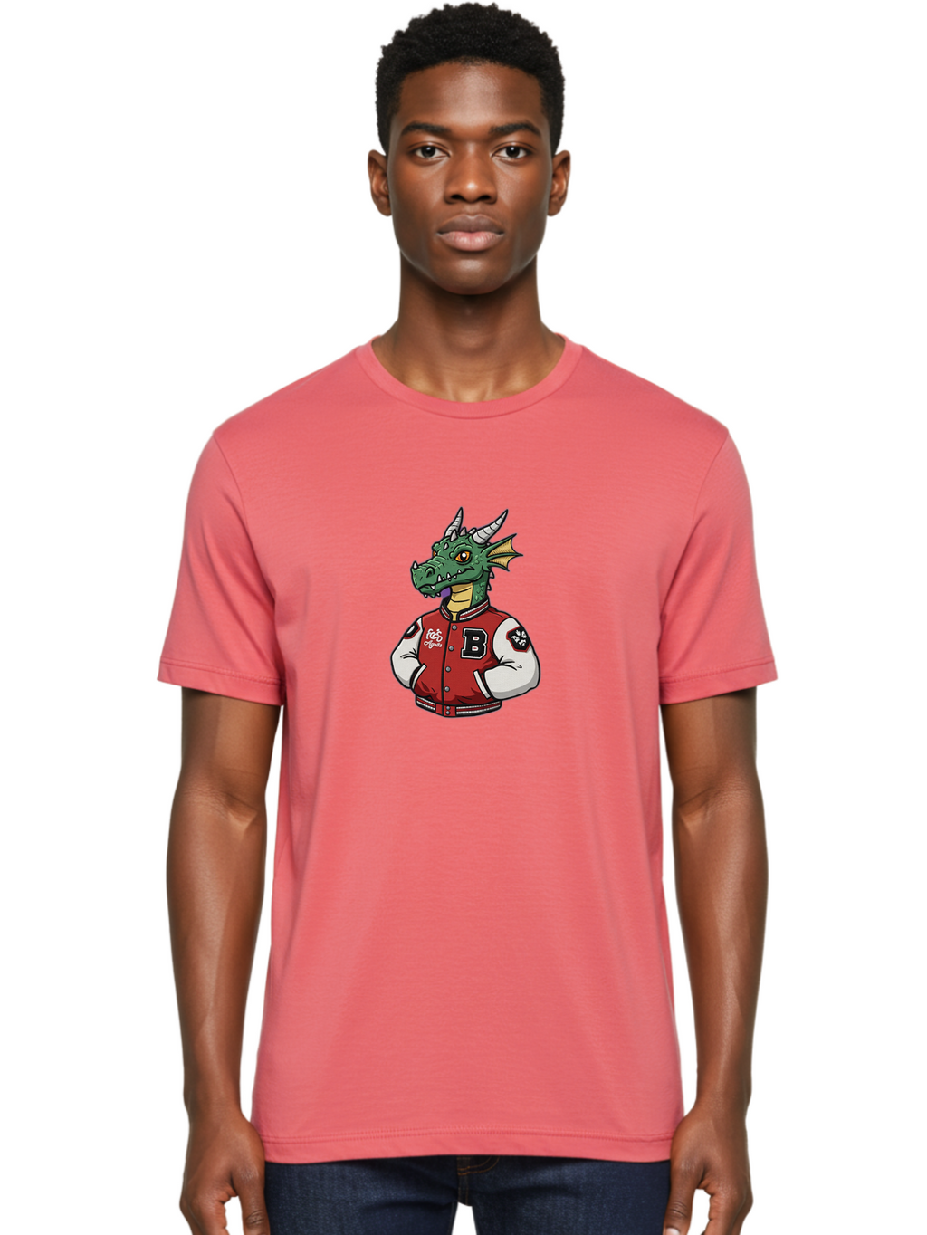 B-Letterman-Dragon Men'S Graphic Tee, 100% Cotton, Comfortable Casual Summer Wear, Machine Washable, Vintage Camera, Old Camera, Antique Camera, Black Camera, Classic Photography, Photography Equipment, Nostalgic Device, Film Camera, Baj994