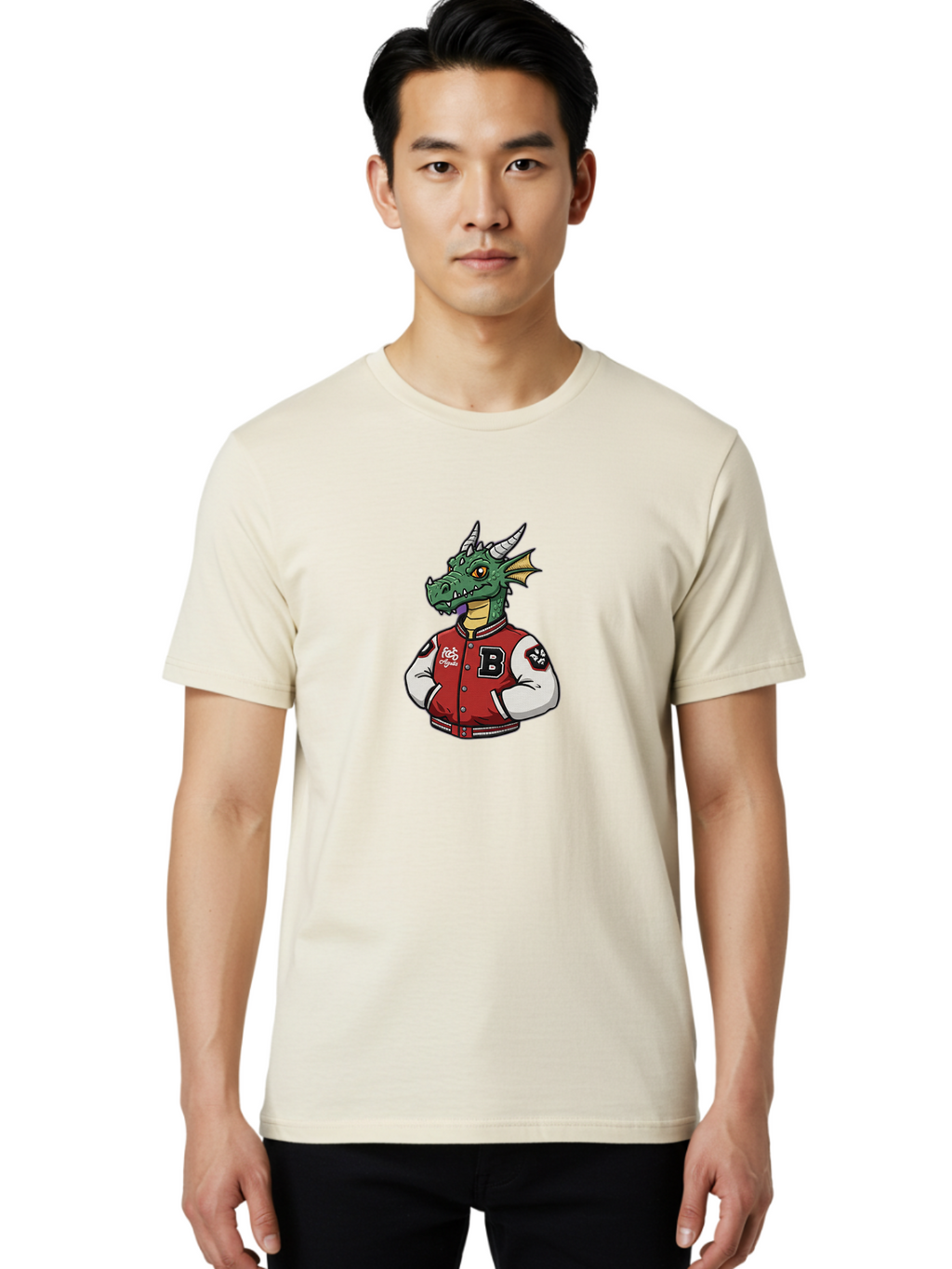 B-Letterman-Dragon Men'S Graphic Tee, 100% Cotton, Comfortable Casual Summer Wear, Machine Washable, Vintage Camera, Old Camera, Antique Camera, Black Camera, Classic Photography, Photography Equipment, Nostalgic Device, Film Camera, Baj994