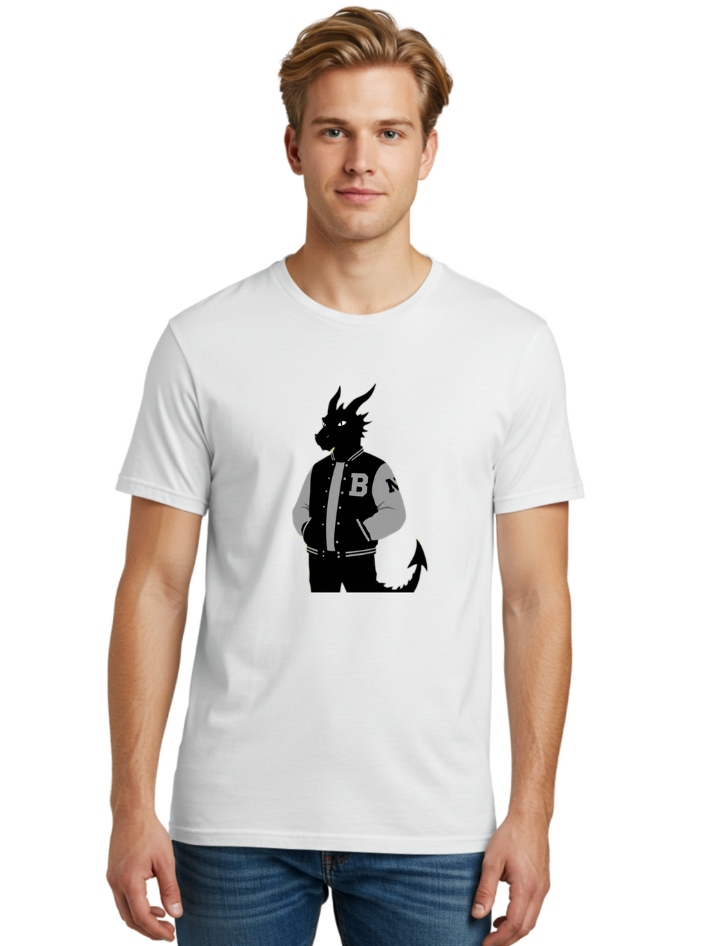 B-Lettermark-Dragon Men'S Graphic Tee, 100% Cotton, Comfortable Casual Summer Wear, Machine Washable, Vintage Camera, Old Camera, Antique Camera, Black Camera, Classic Photography, Photography Equipment, Nostalgic Device, Film Camera, Baj995