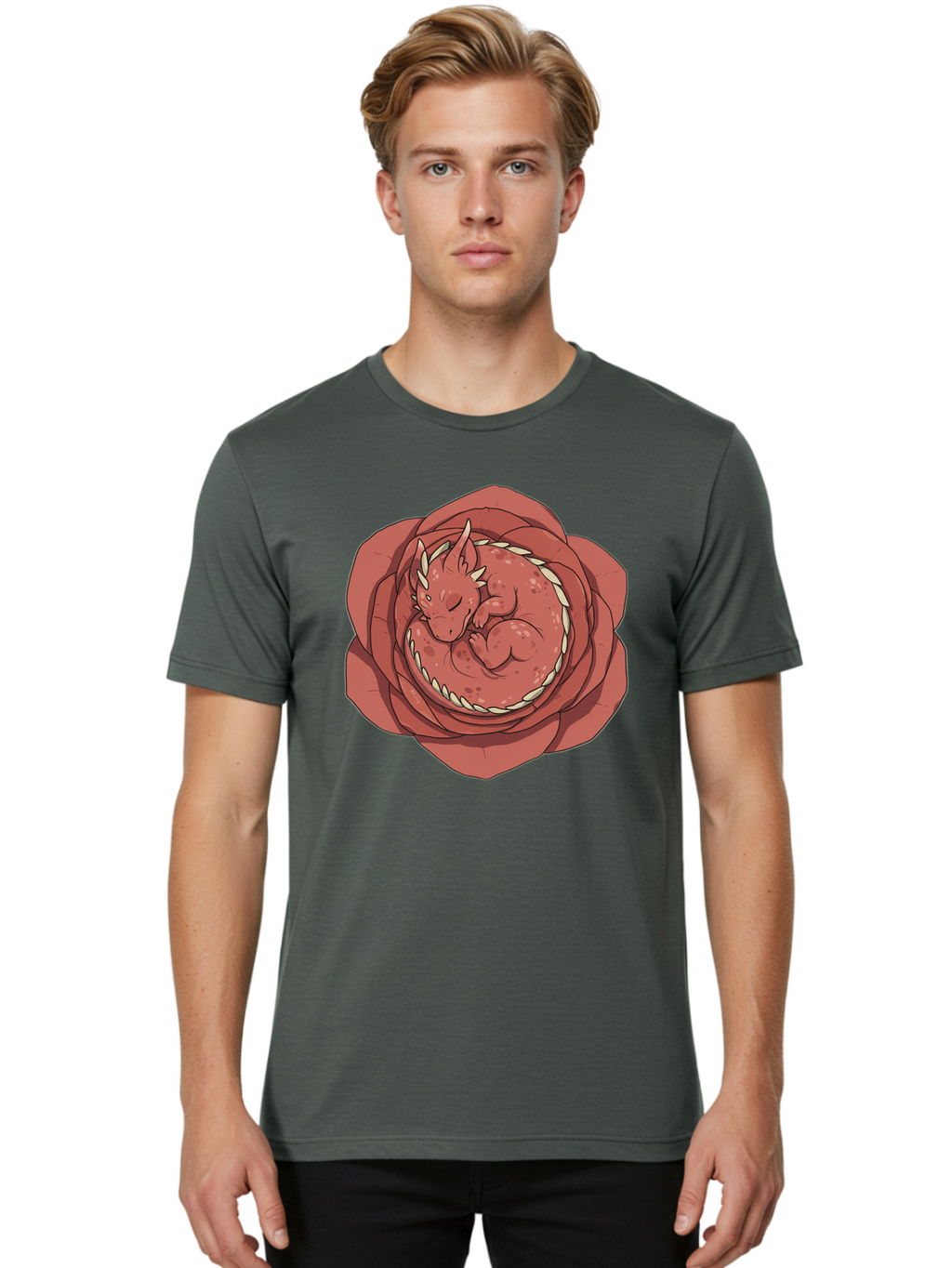 Baby-Dragon-In-Flower Men'S Graphic Tee, 100% Cotton, Comfortable Casual Summer Wear, Machine Washable, Vintage Camera, Old Camera, Antique Camera, Black Camera, Classic Photography, Photography Equipment, Nostalgic Device, Film Camera, Baj996