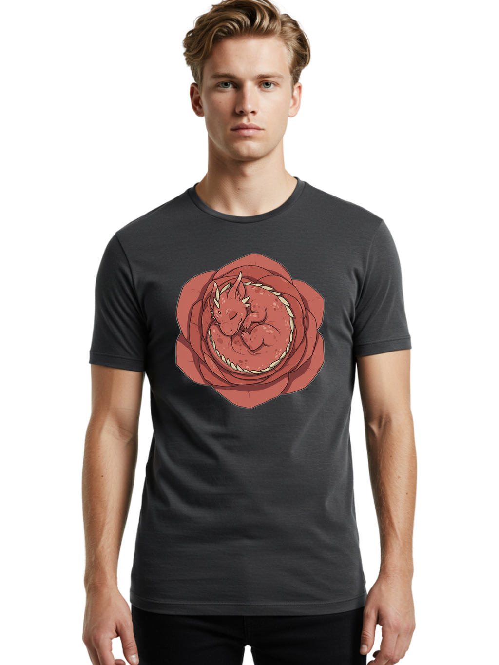 Baby-Dragon-In-Flower Men'S Graphic Tee, 100% Cotton, Comfortable Casual Summer Wear, Machine Washable, Vintage Camera, Old Camera, Antique Camera, Black Camera, Classic Photography, Photography Equipment, Nostalgic Device, Film Camera, Baj996