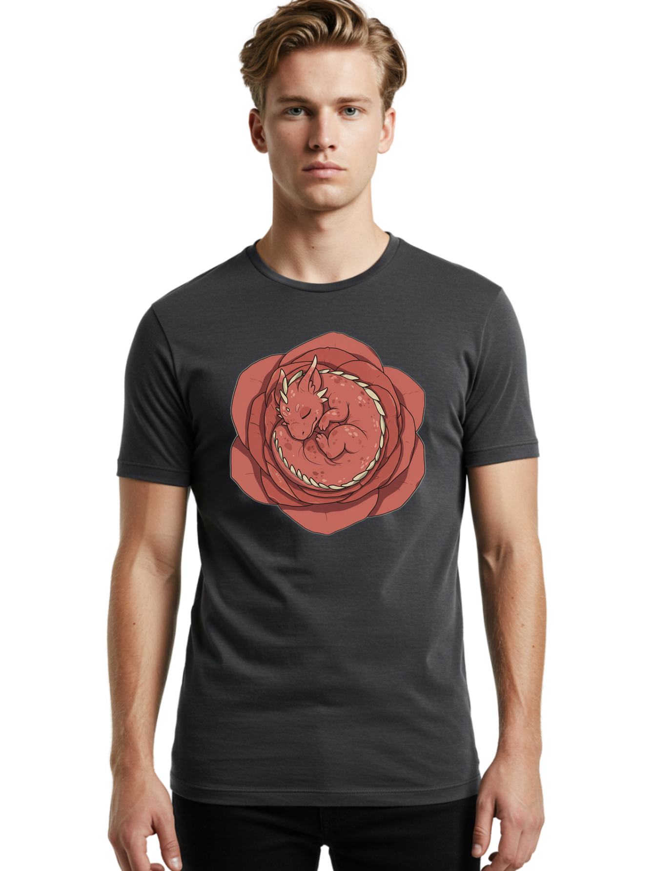 Baby-Dragon-In-Flower Men'S Graphic Tee, 100% Cotton, Comfortable Casual Summer Wear, Machine Washable, Vintage Camera, Old Camera, Antique Camera, Black Camera, Classic Photography, Photography Equipment, Nostalgic Device, Film Camera, Baj996