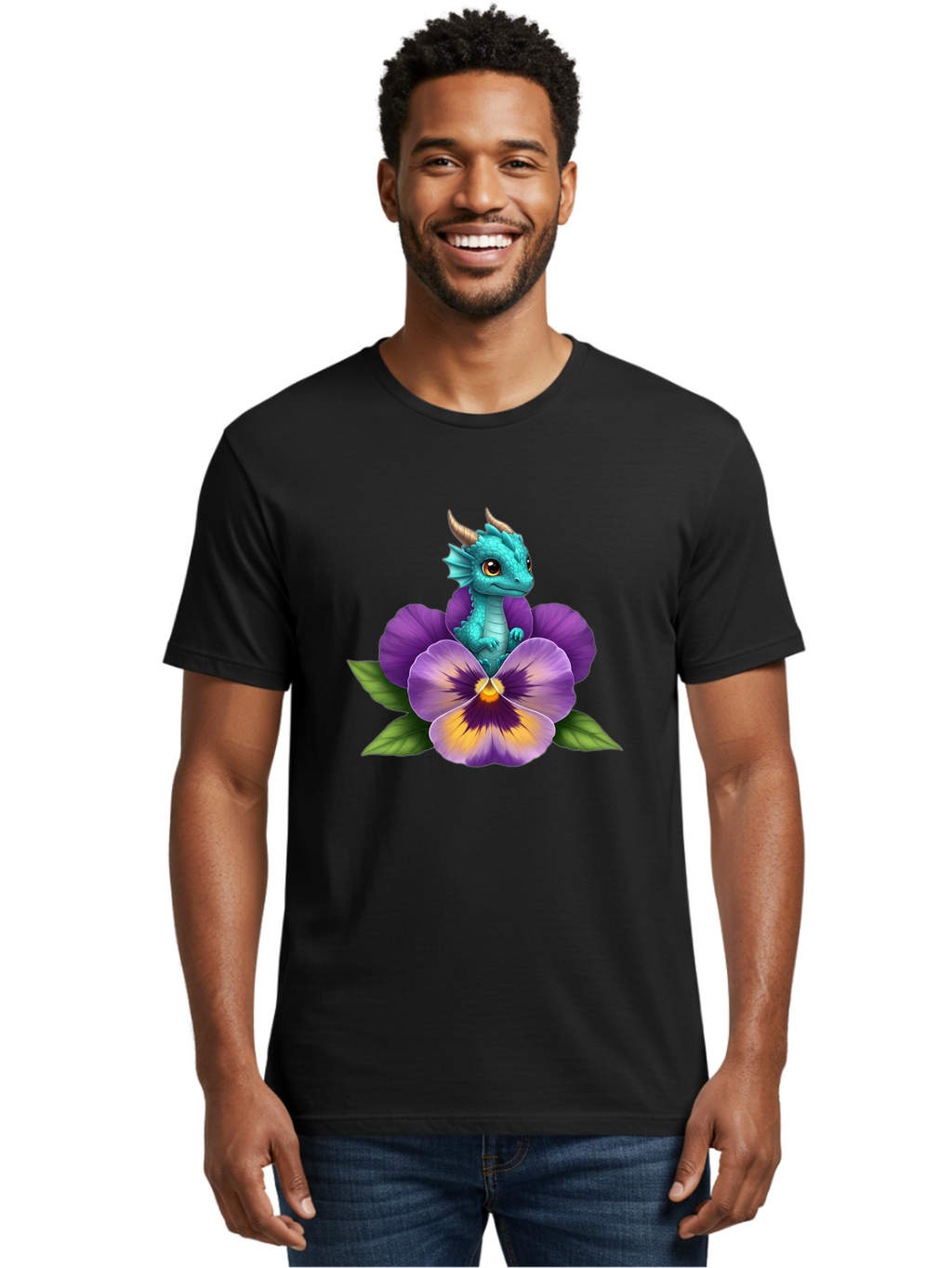 Baby-Dragon-On-Purple-Flower Men'S Graphic Tee, 100% Cotton, Comfortable Casual Summer Wear, Machine Washable, Vintage Camera, Old Camera, Antique Camera, Black Camera, Classic Photography, Photography Equipment, Nostalgic Device, Film Camera, Baj999