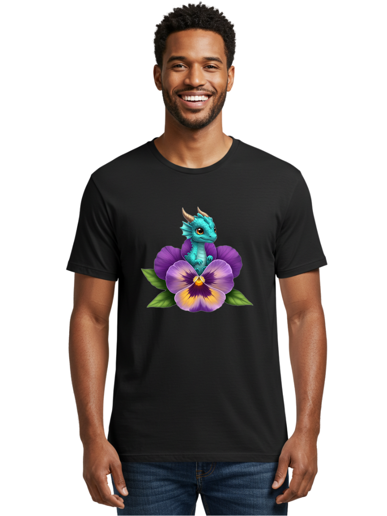 Baby-Dragon-On-Purple-Flower Men'S Graphic Tee, 100% Cotton, Comfortable Casual Summer Wear, Machine Washable, Vintage Camera, Old Camera, Antique Camera, Black Camera, Classic Photography, Photography Equipment, Nostalgic Device, Film Camera, Baj999