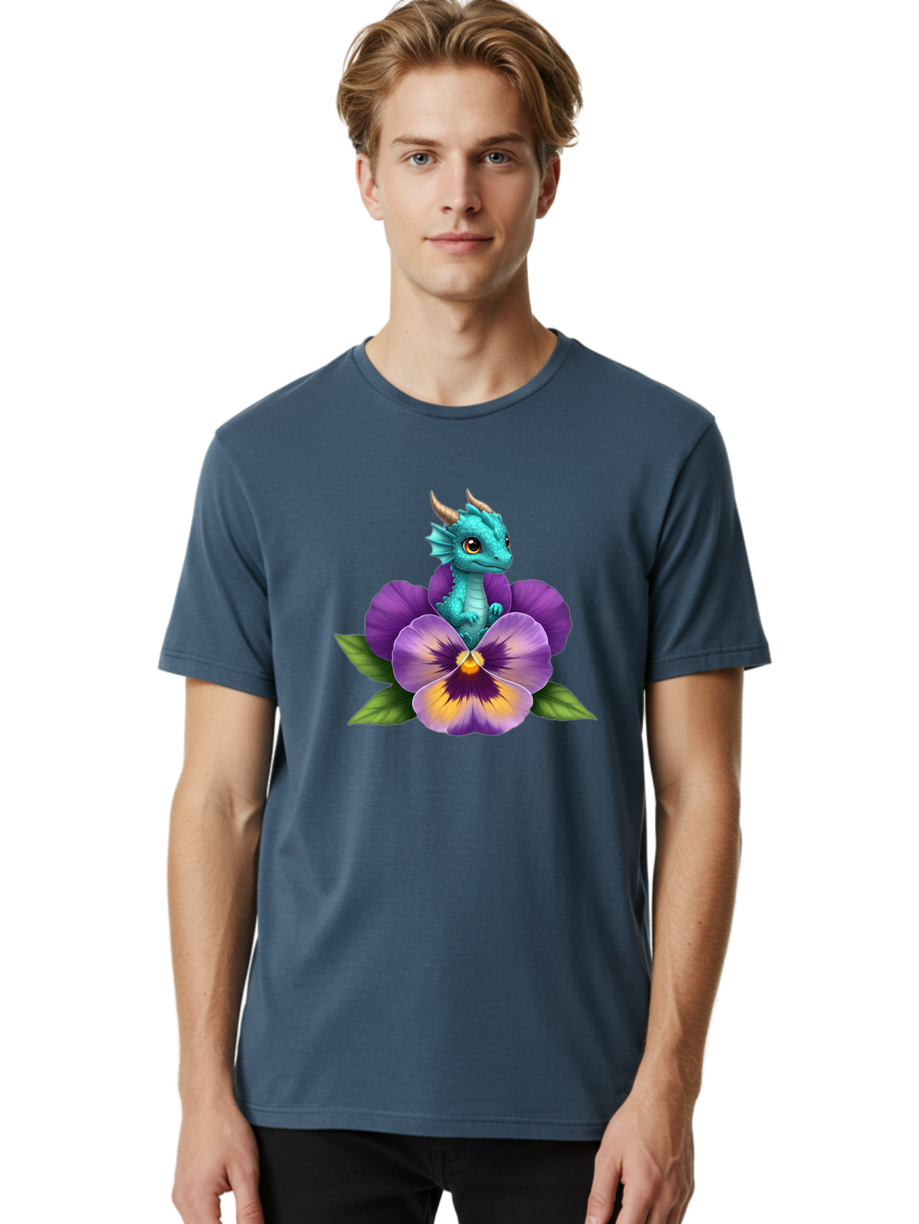 Baby-Dragon-On-Purple-Flower Men'S Graphic Tee, 100% Cotton, Comfortable Casual Summer Wear, Machine Washable, Vintage Camera, Old Camera, Antique Camera, Black Camera, Classic Photography, Photography Equipment, Nostalgic Device, Film Camera, Baj999