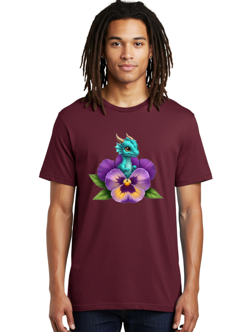 Baby-Dragon-On-Purple-Flower Men'S Graphic Tee, 100% Cotton, Comfortable Casual Summer Wear, Machine Washable, Vintage Camera, Old Camera, Antique Camera, Black Camera, Classic Photography, Photography Equipment, Nostalgic Device, Film Camera, Baj999