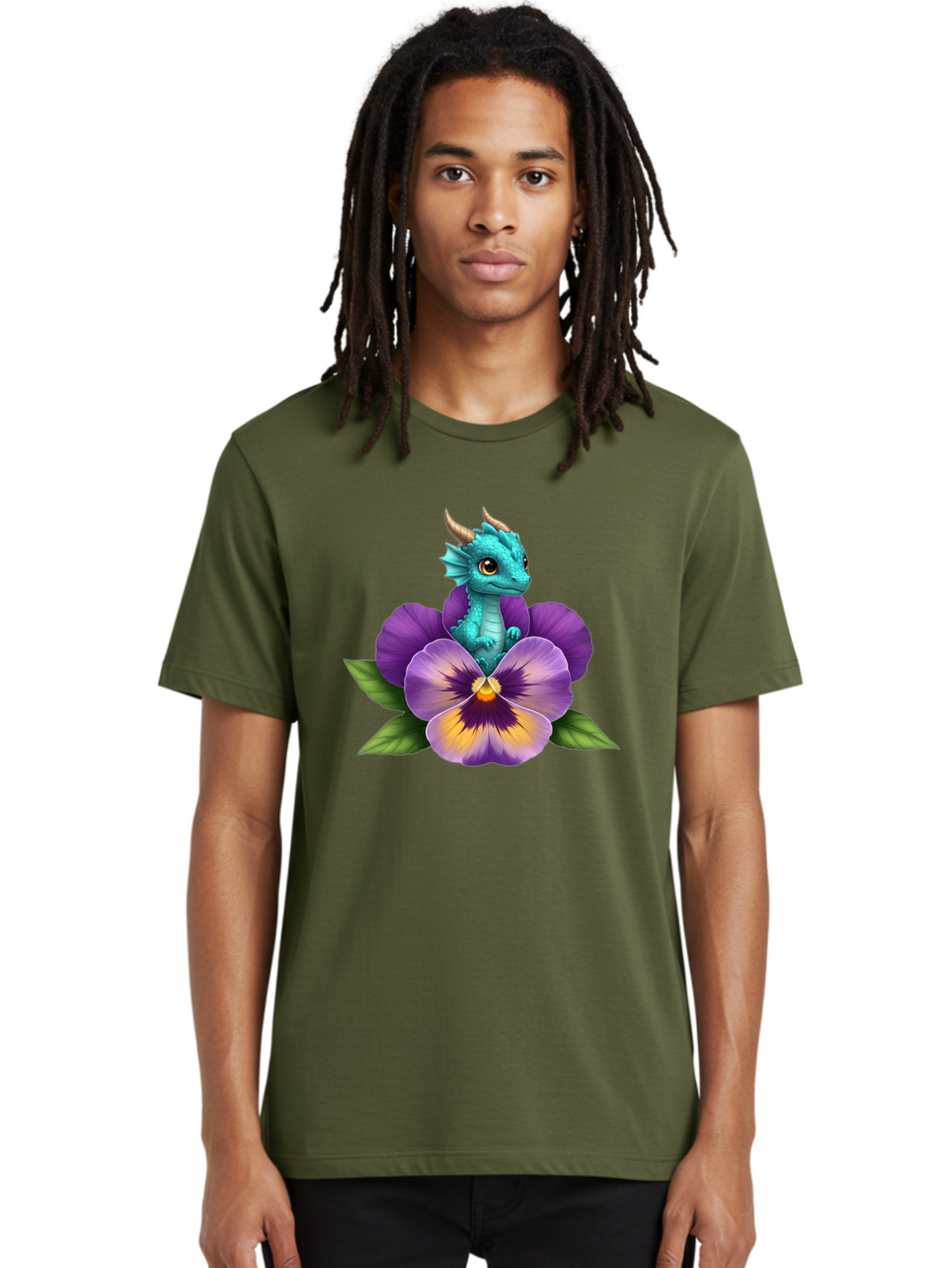 Baby-Dragon-On-Purple-Flower Men'S Graphic Tee, 100% Cotton, Comfortable Casual Summer Wear, Machine Washable, Vintage Camera, Old Camera, Antique Camera, Black Camera, Classic Photography, Photography Equipment, Nostalgic Device, Film Camera, Baj999