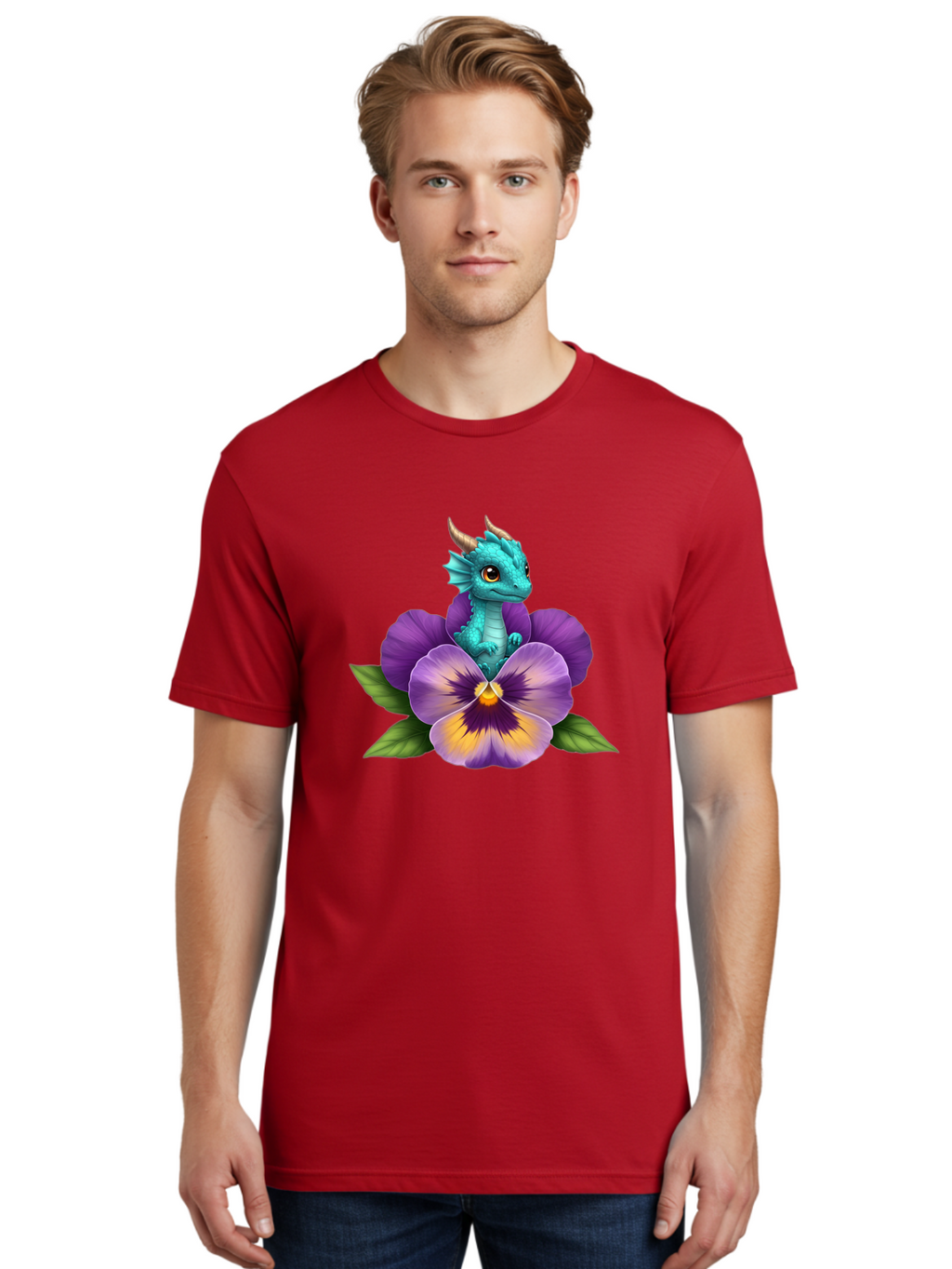 Baby-Dragon-On-Purple-Flower Men'S Graphic Tee, 100% Cotton, Comfortable Casual Summer Wear, Machine Washable, Vintage Camera, Old Camera, Antique Camera, Black Camera, Classic Photography, Photography Equipment, Nostalgic Device, Film Camera, Baj999
