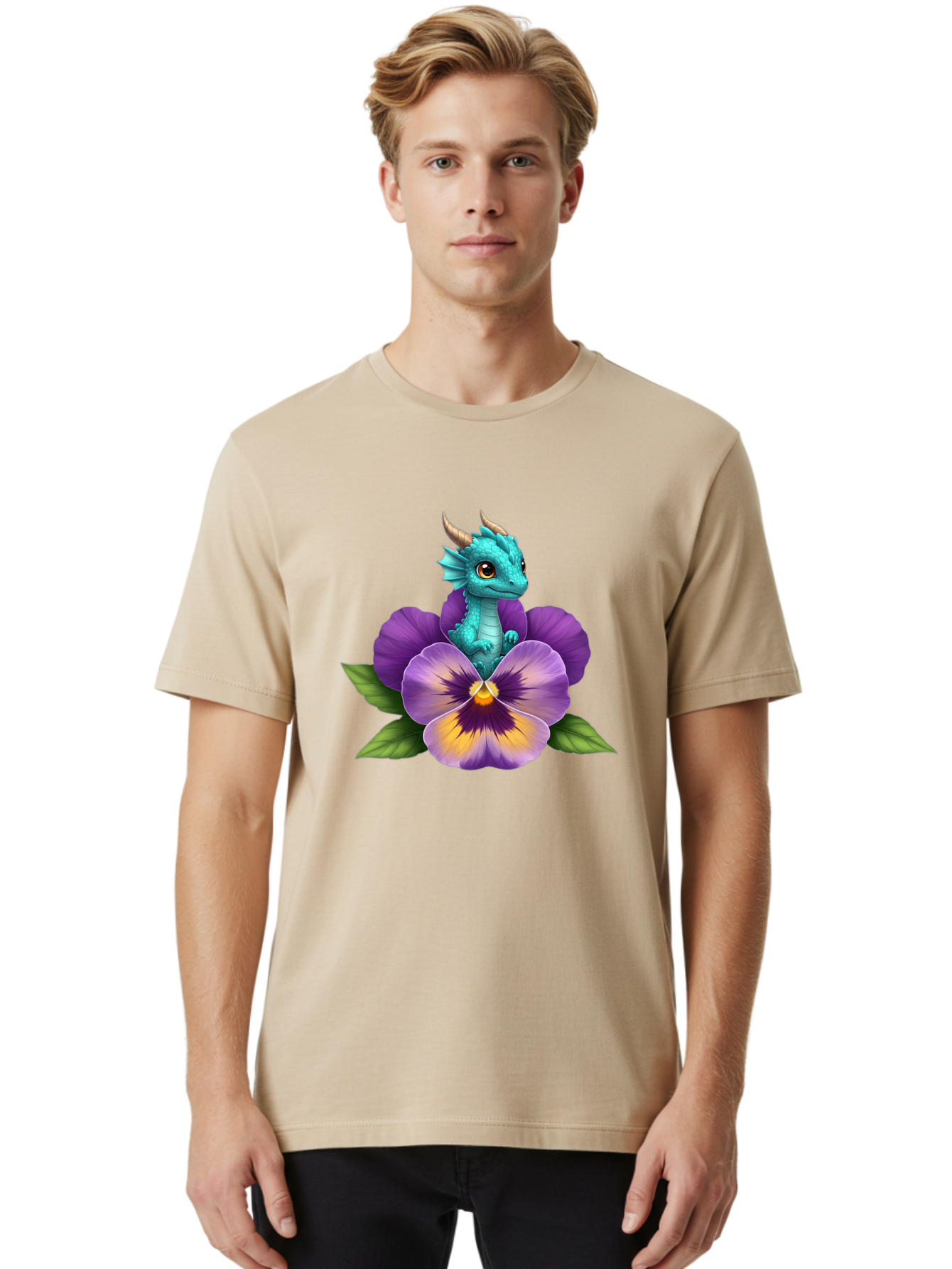 Baby-Dragon-On-Purple-Flower Men'S Graphic Tee, 100% Cotton, Comfortable Casual Summer Wear, Machine Washable, Vintage Camera, Old Camera, Antique Camera, Black Camera, Classic Photography, Photography Equipment, Nostalgic Device, Film Camera, Baj999