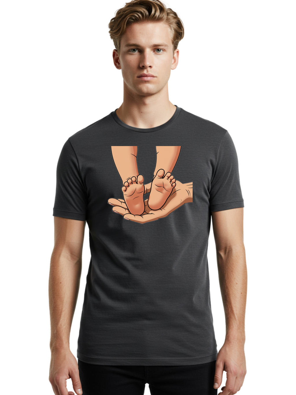 Baby-Feet-2 Men'S Graphic Tee, 100% Cotton, Comfortable Casual Summer Wear, Machine Washable, Vintage Camera, Old Camera, Antique Camera, Black Camera, Classic Photography, Photography Equipment, Nostalgic Device, Film Camera, Camera Art Bak002