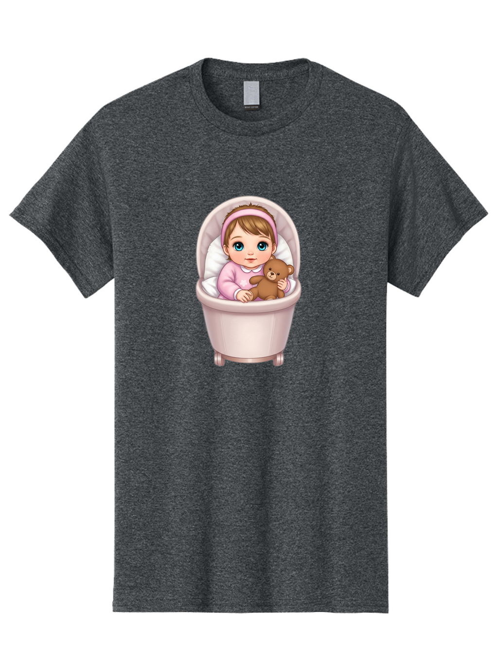 Baby-Girl-With-Teddy-2 Men'S Graphic Tee, 100% Cotton, Comfortable Casual Summer Wear, Machine Washable, Vintage Camera, Old Camera, Antique Camera, Black Camera, Classic Photography, Photography Equipment, Nostalgic Device, Film Camera, Bak009