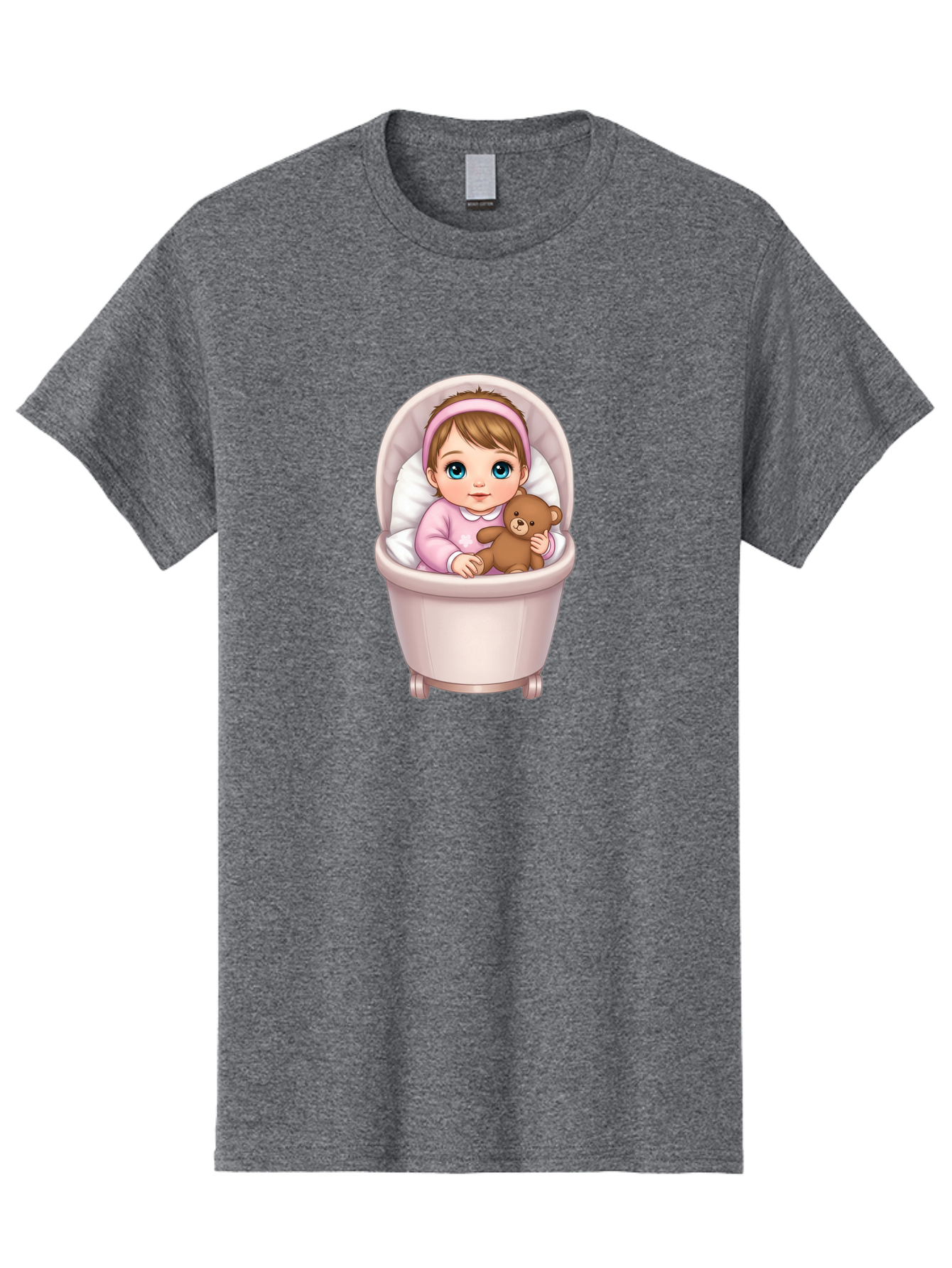 Baby-Girl-With-Teddy-2 Men'S Graphic Tee, 100% Cotton, Comfortable Casual Summer Wear, Machine Washable, Vintage Camera, Old Camera, Antique Camera, Black Camera, Classic Photography, Photography Equipment, Nostalgic Device, Film Camera, Bak009
