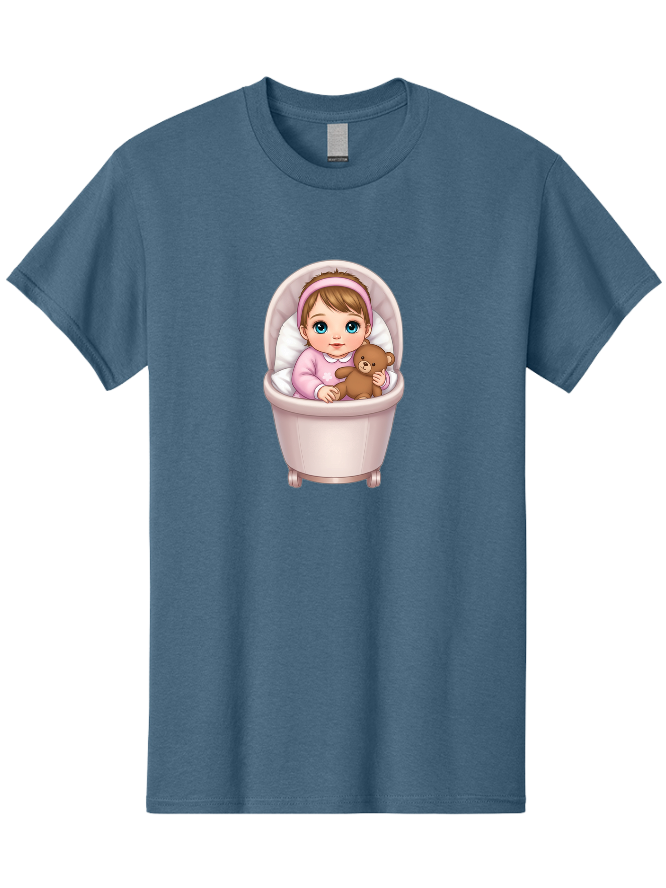 Baby-Girl-With-Teddy-2 Men'S Graphic Tee, 100% Cotton, Comfortable Casual Summer Wear, Machine Washable, Vintage Camera, Old Camera, Antique Camera, Black Camera, Classic Photography, Photography Equipment, Nostalgic Device, Film Camera, Bak009